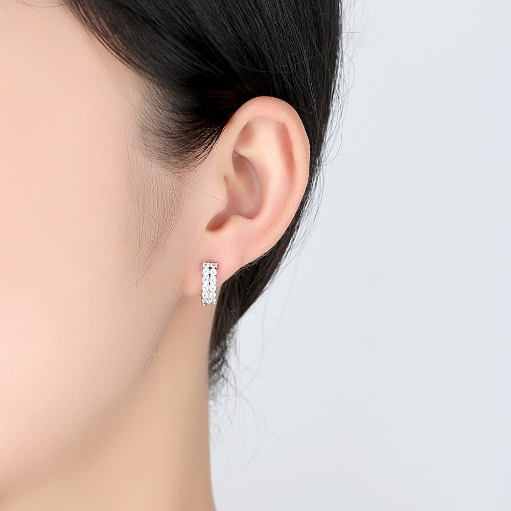 Diamante Huggie Hoop earrings