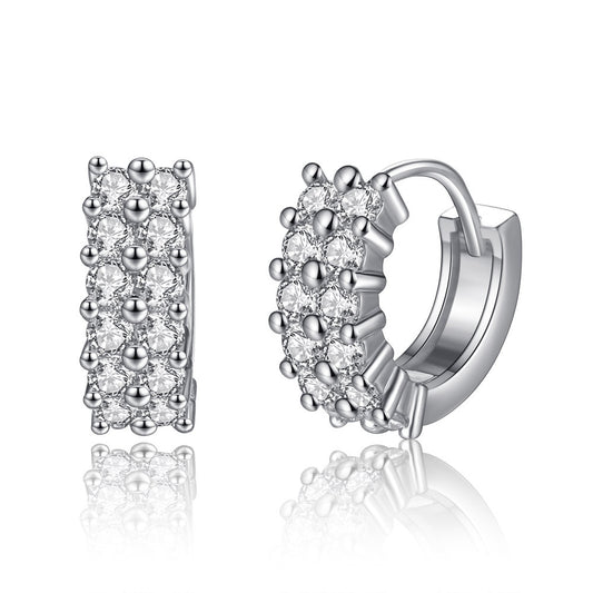 Diamante Huggie Hoop earrings