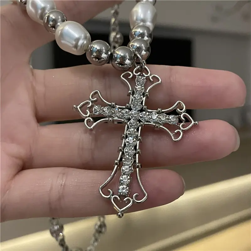 Y2k Cross Pendant