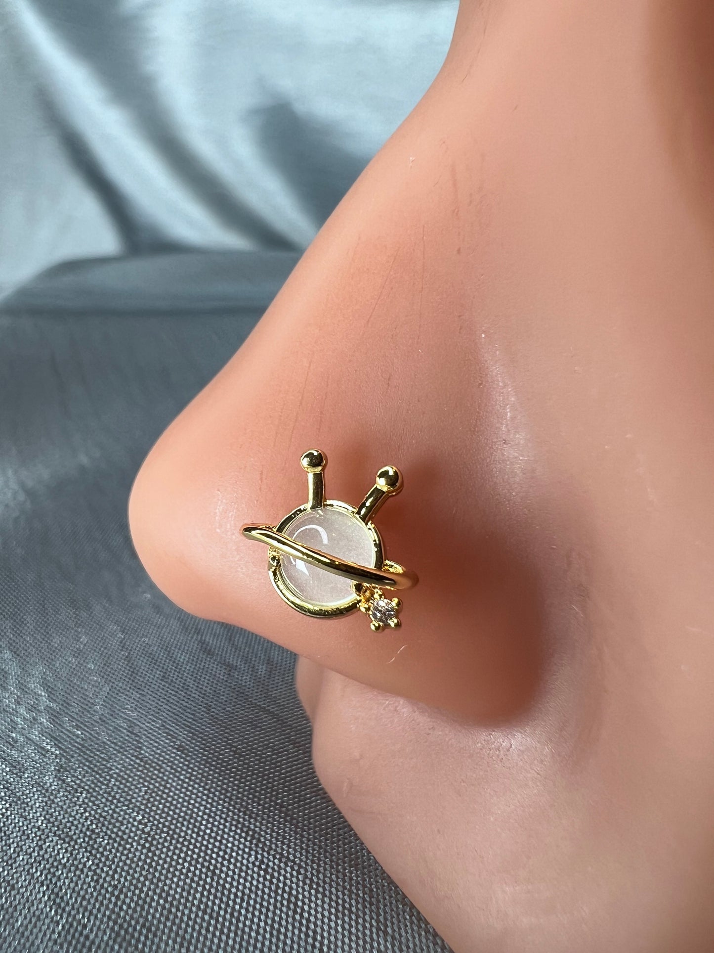 Rabbit Moon Stud Piercing Jewellery