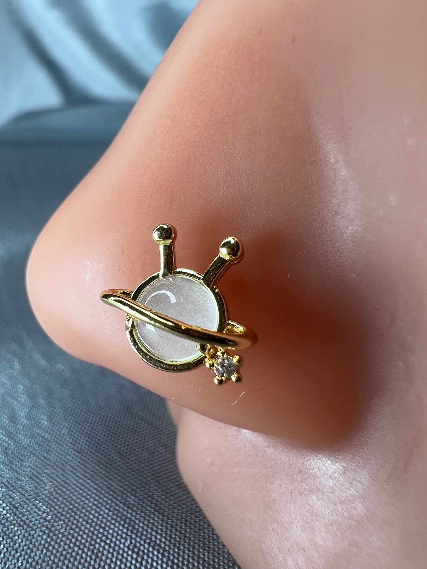 Rabbit Moon Stud Piercing Jewellery