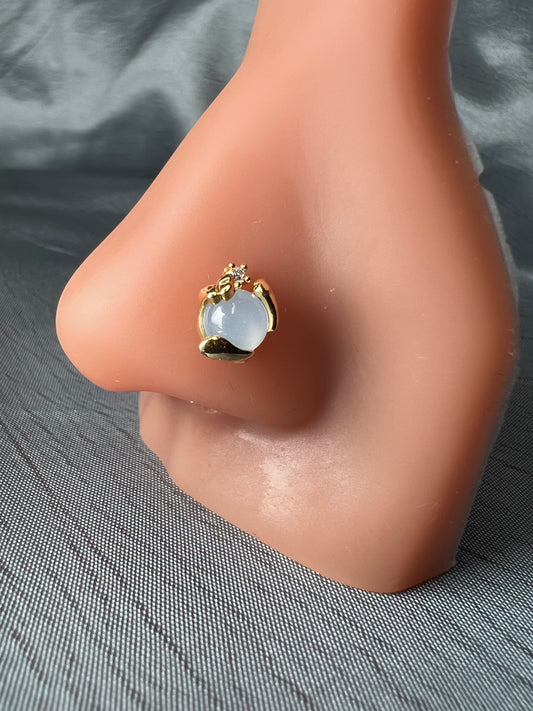 Baby blue stone Stud Piercing Jewellery