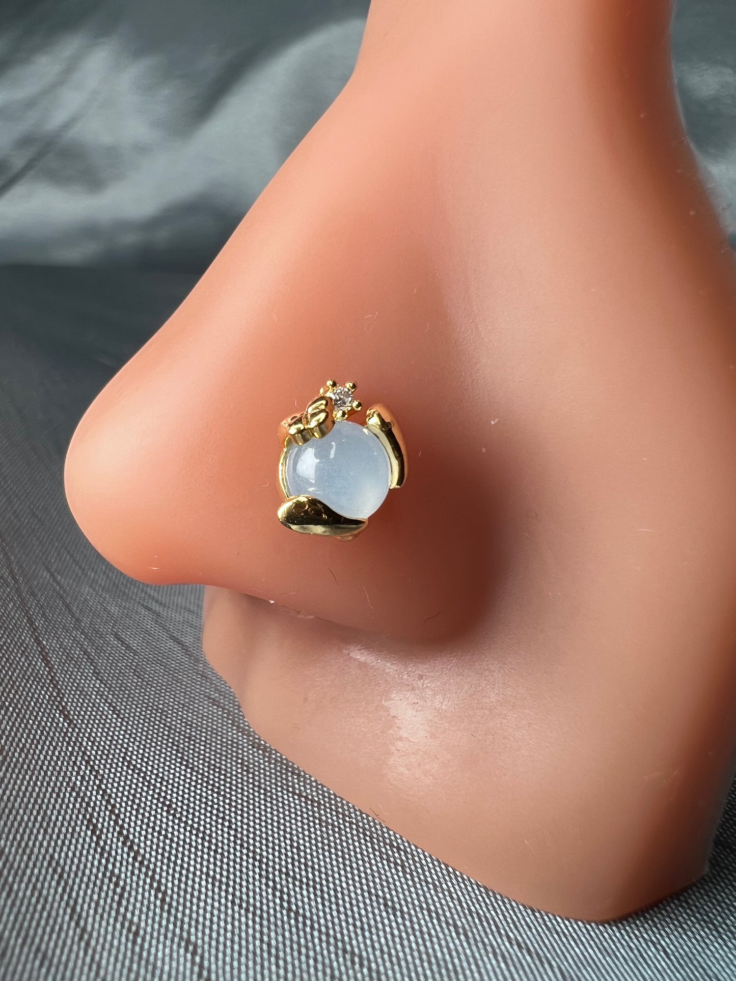 Baby blue stone Stud Piercing Jewellery