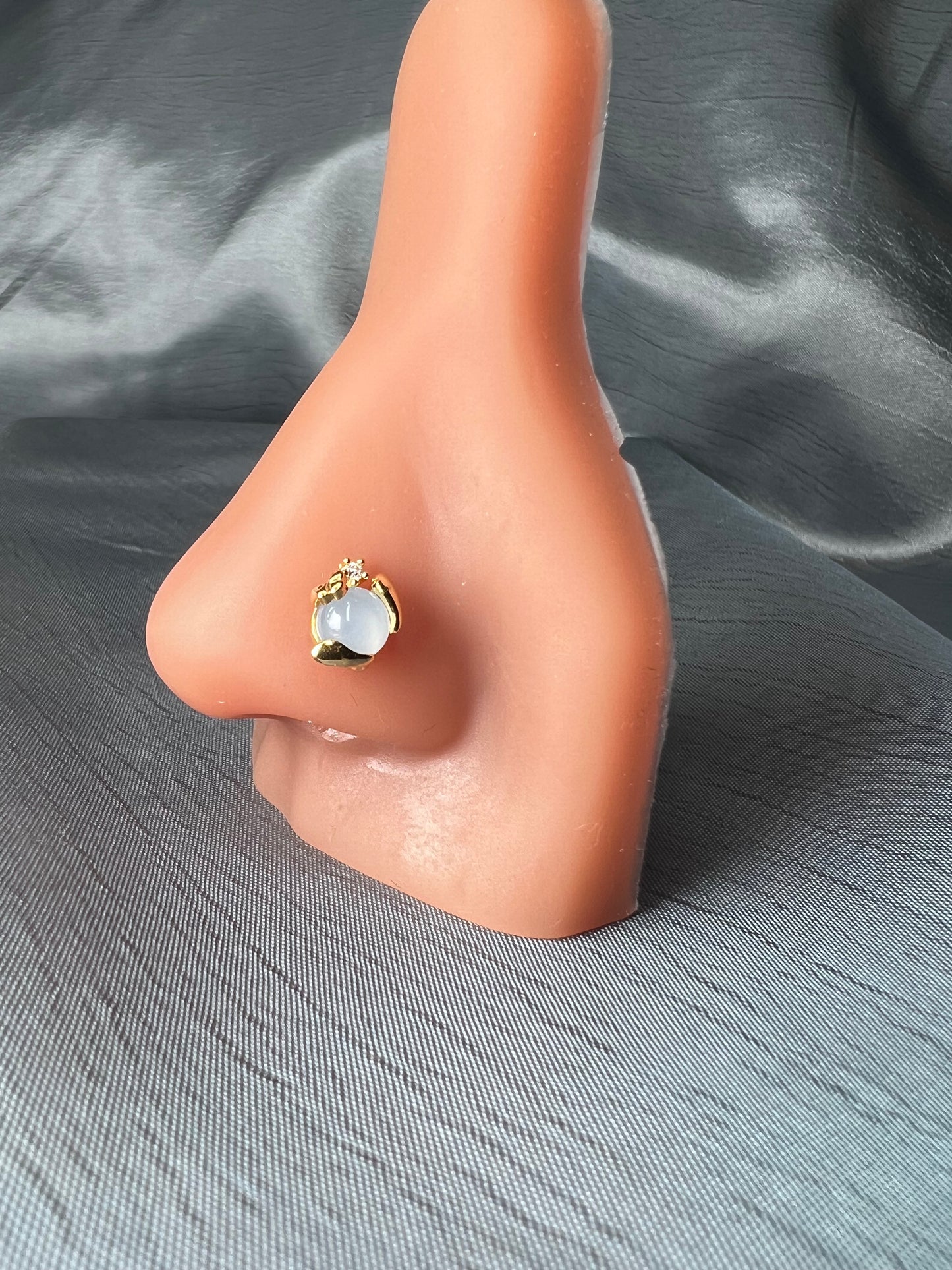 Baby blue stone Stud Piercing Jewellery