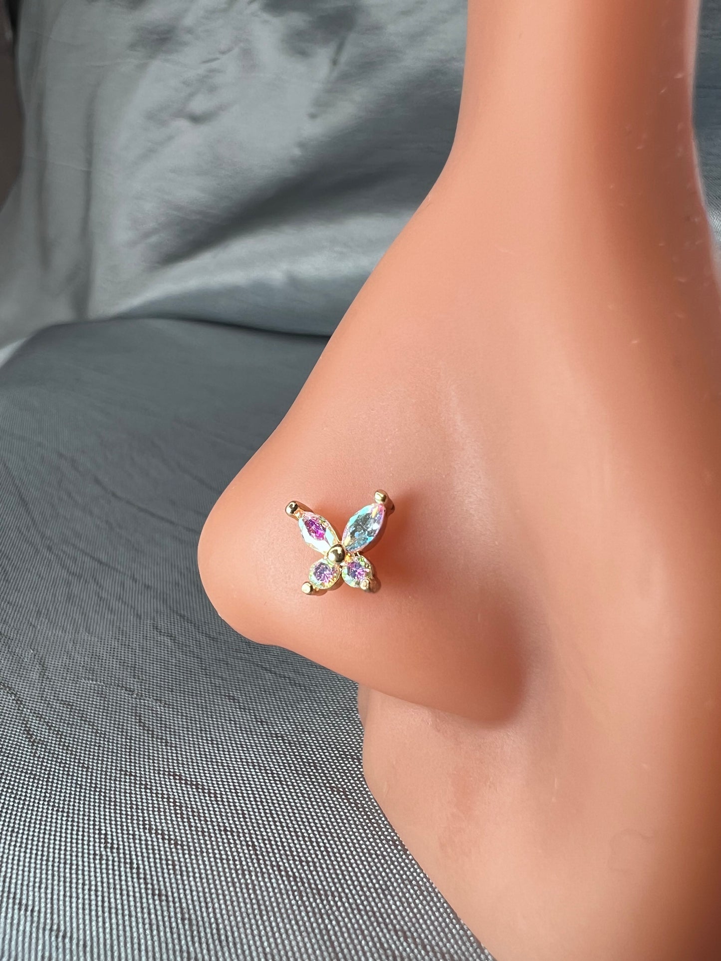 Yagami holographic nose stud Piercing Jewellery