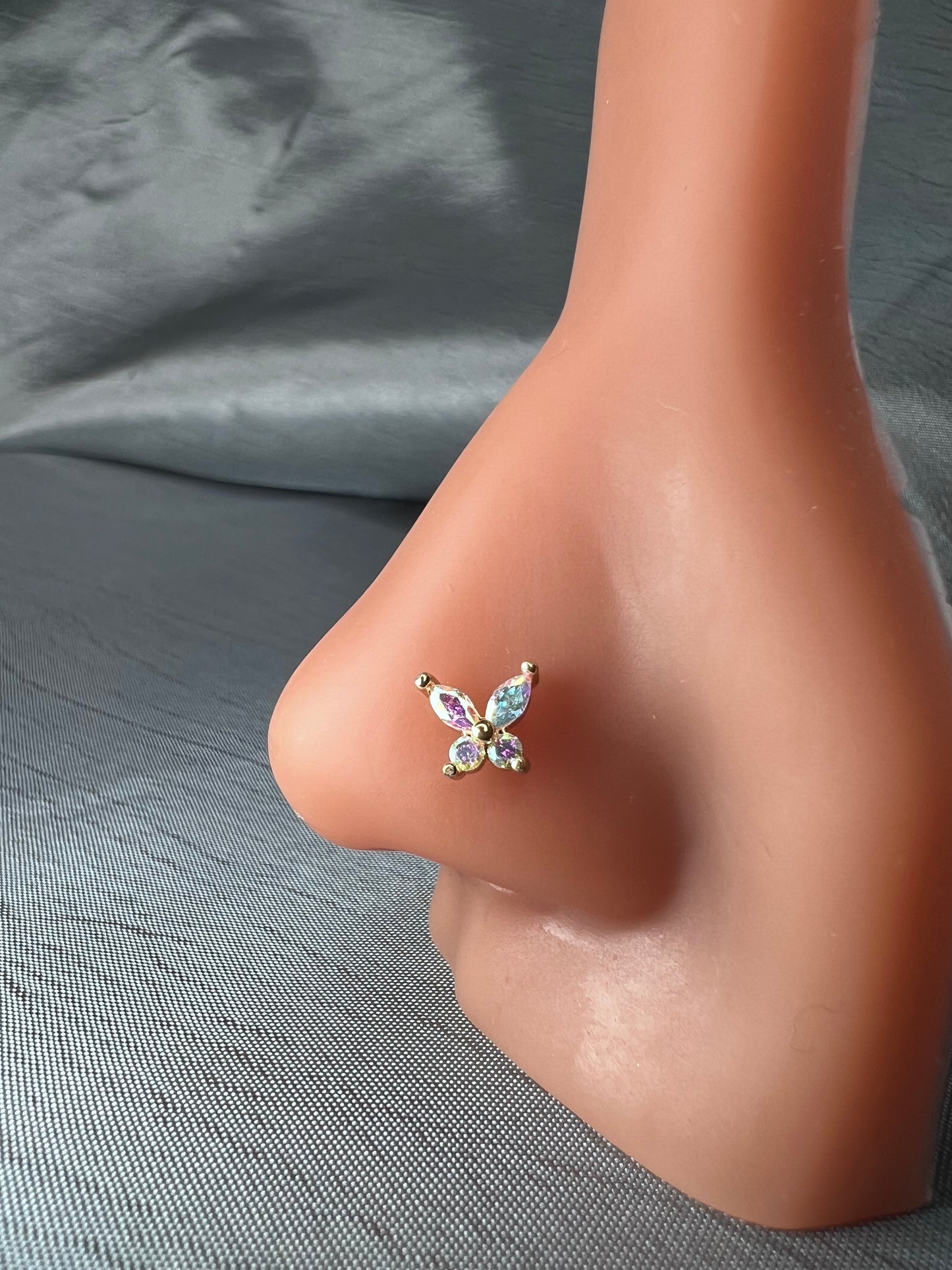 Yagami holographic nose stud Piercing Jewellery