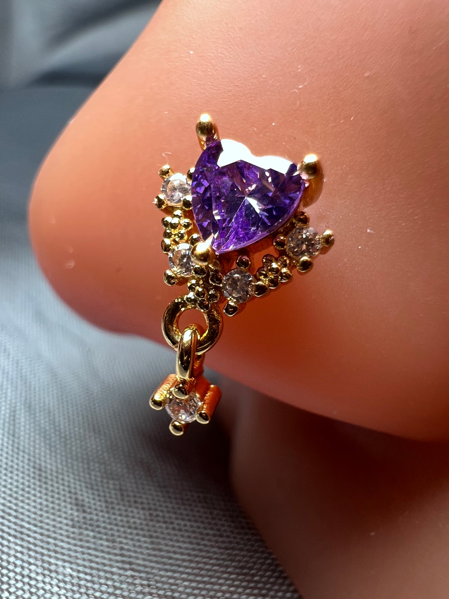 Purple princess nose stud Piercing Jewellery