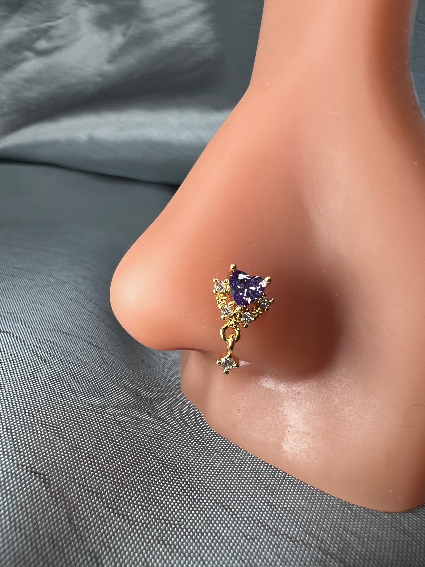 Purple princess nose stud Piercing Jewellery