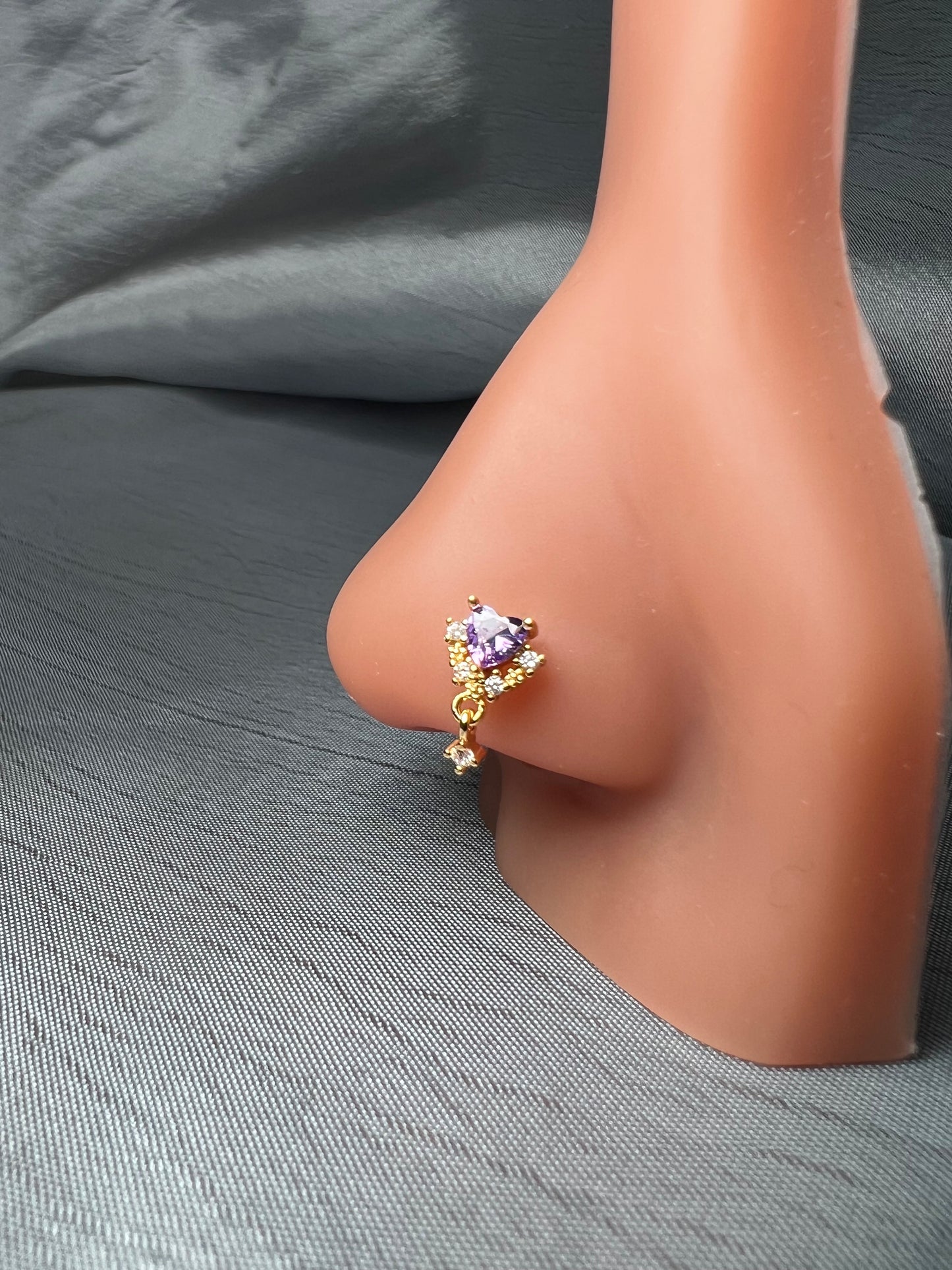 Purple princess nose stud Piercing Jewellery