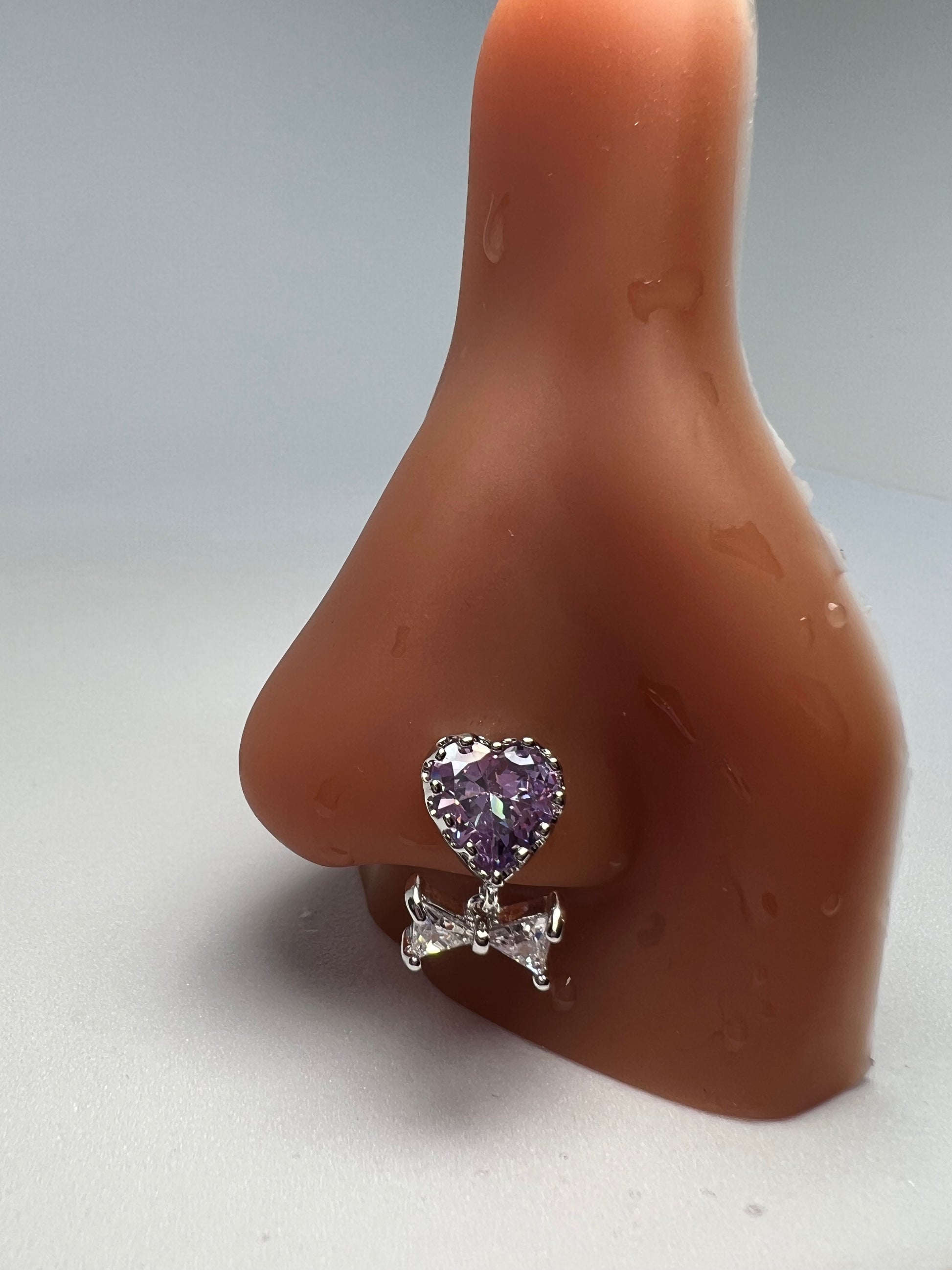 Purple Stone Nose Stud Piercing Jewelry - Allisonswigbox