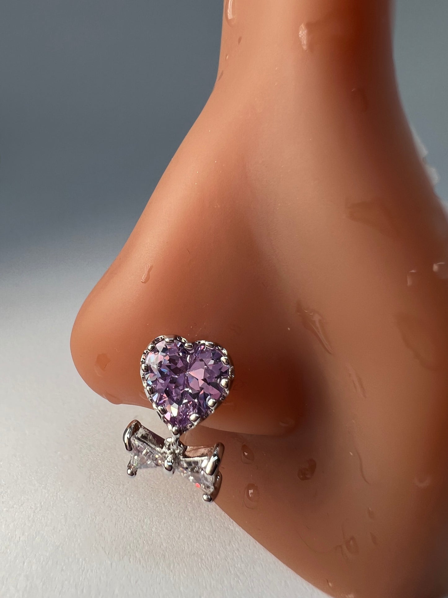 Purple Stone Nose Stud Piercing Jewelry - Allisonswigbox