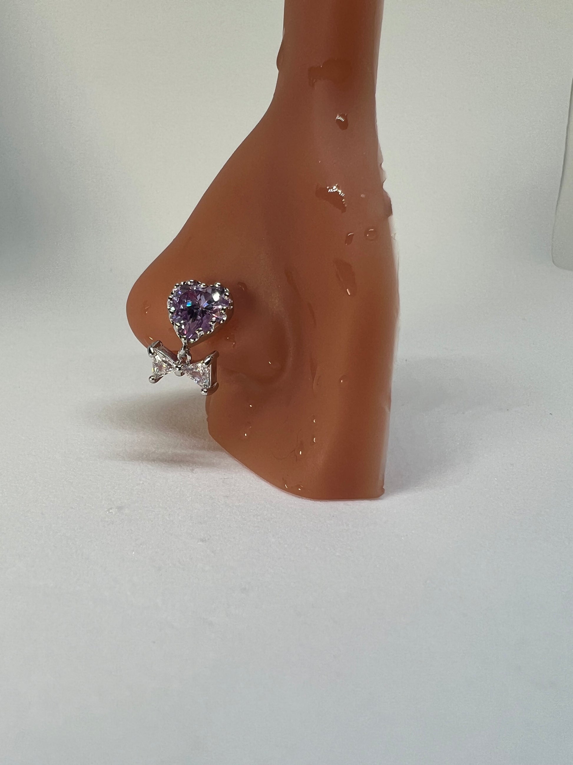 Purple Stone Nose Stud Piercing Jewelry - Allisonswigbox