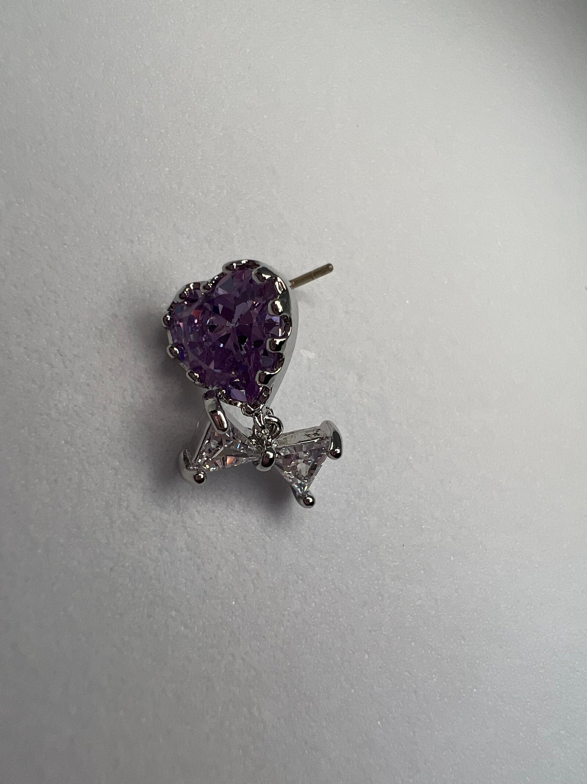 Purple Stone Nose Stud Piercing Jewelry - Allisonswigbox