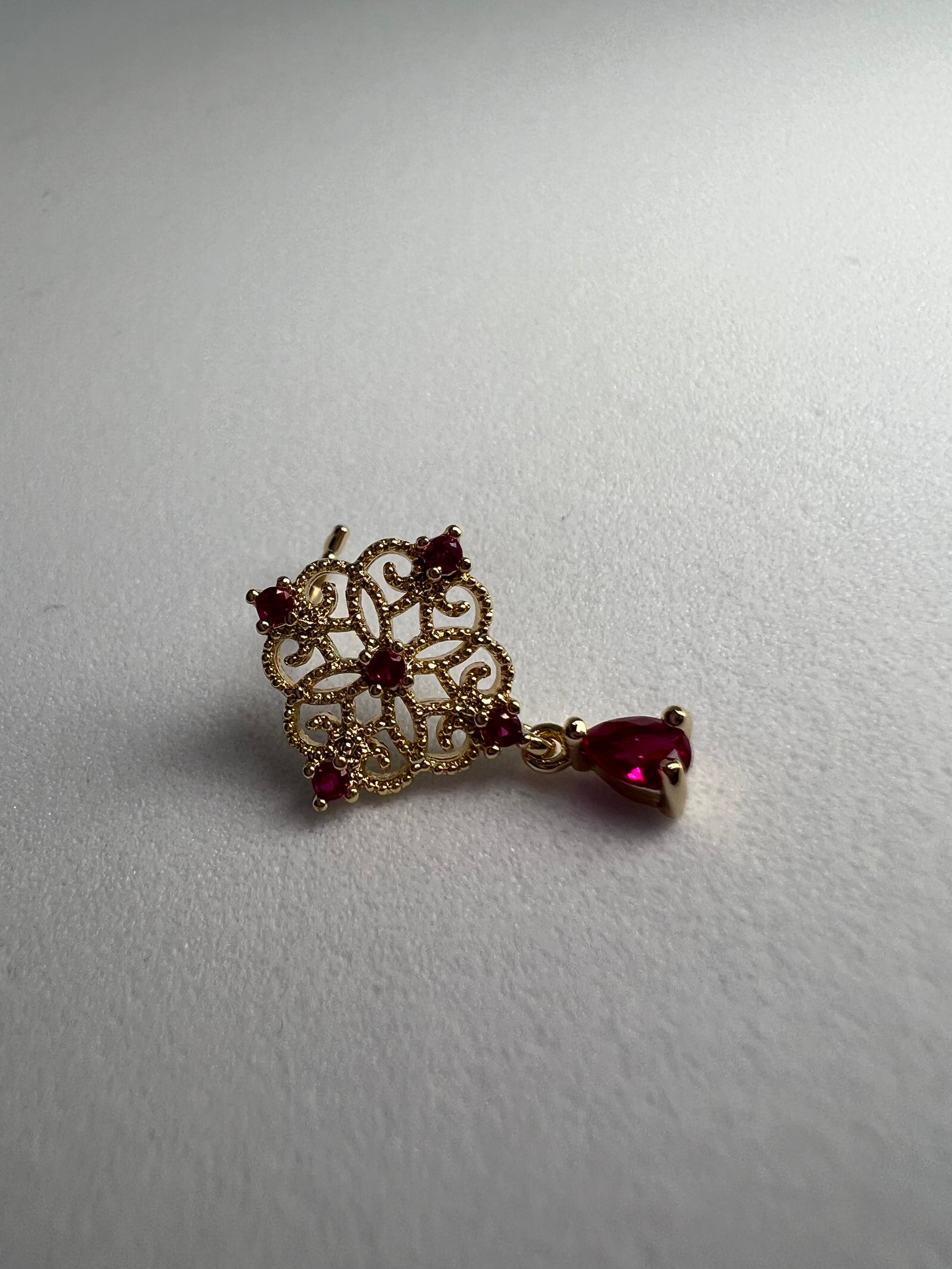 Red Mesh Nose Stud Piercing Jewelry - Allisonswigbox