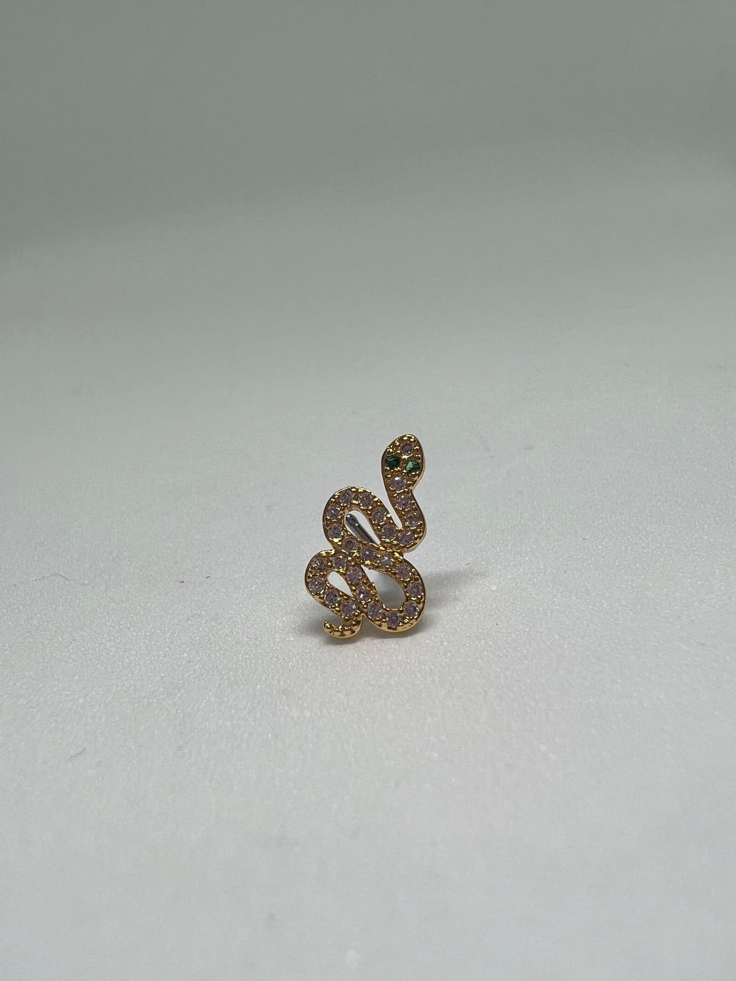 Green eyed Snake Nose Stud Piercing Jewellery - Allisonswigbox