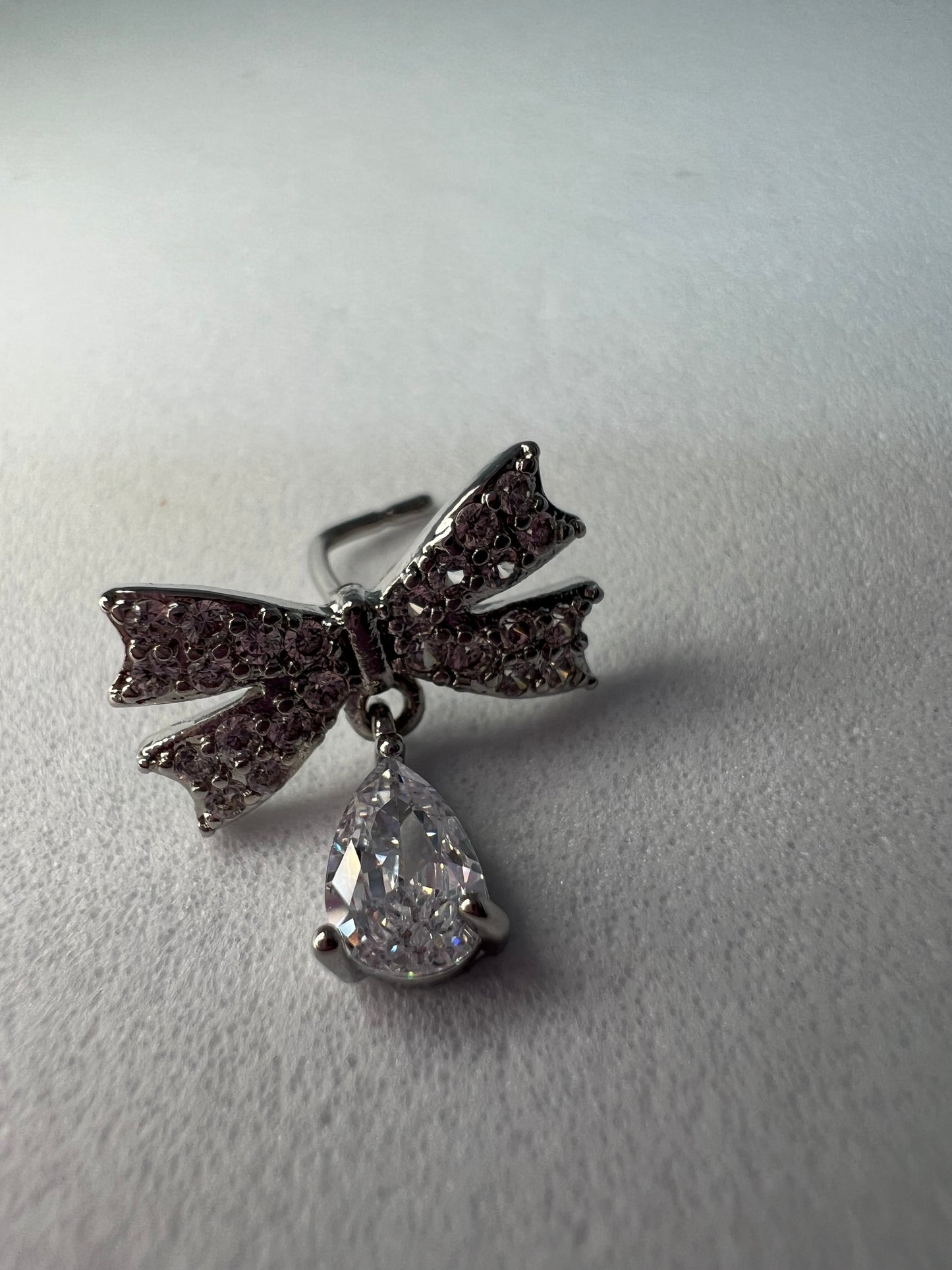 Icey Bow Nose Stud Piercing Jewelry - Allisonswigbox