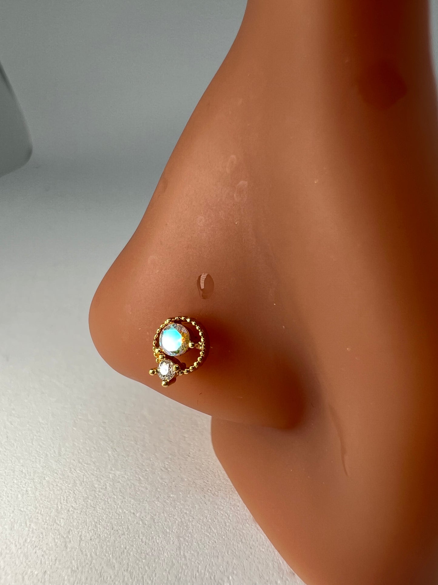 Ariya round Nose Stud Piercing Jewelry - Allisonswigbox