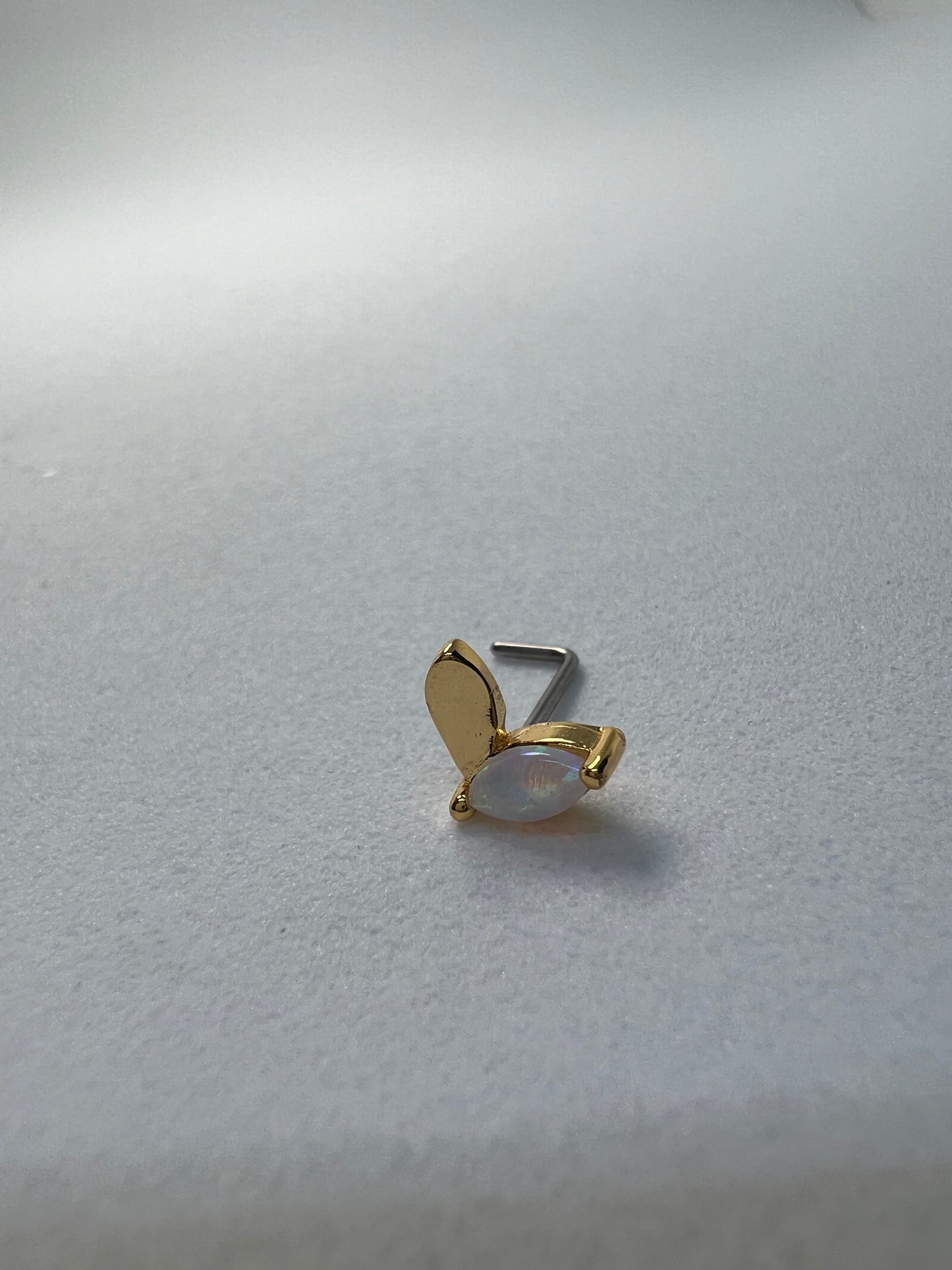 Half Hearted Nose Stud Piercing Jewelry - Allisonswigbox