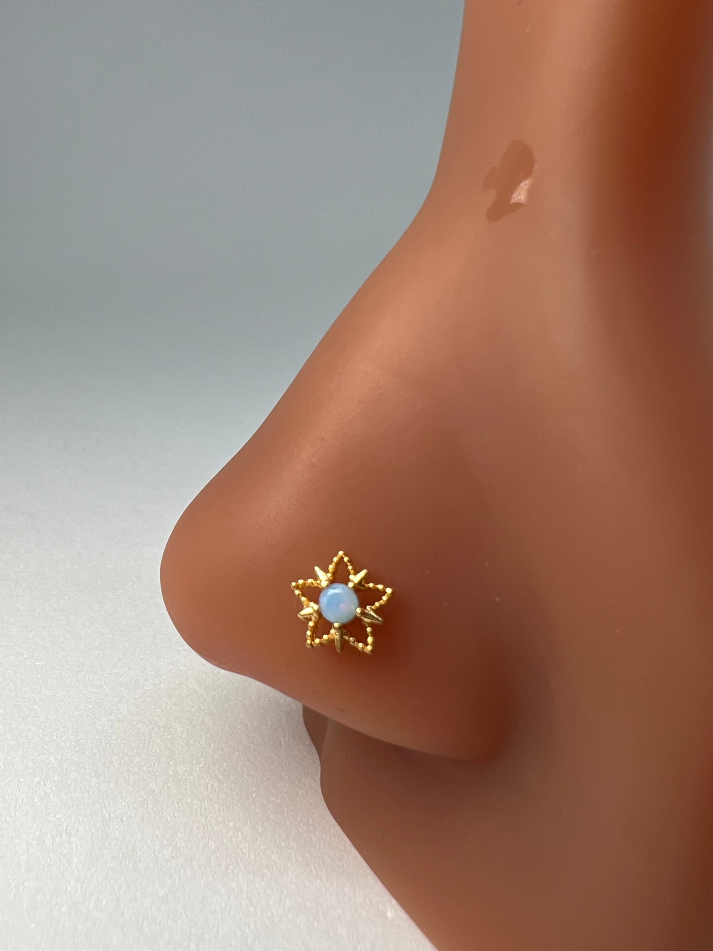 Blue star gem Nose Stud Piercing Jewelry - Allisonswigbox