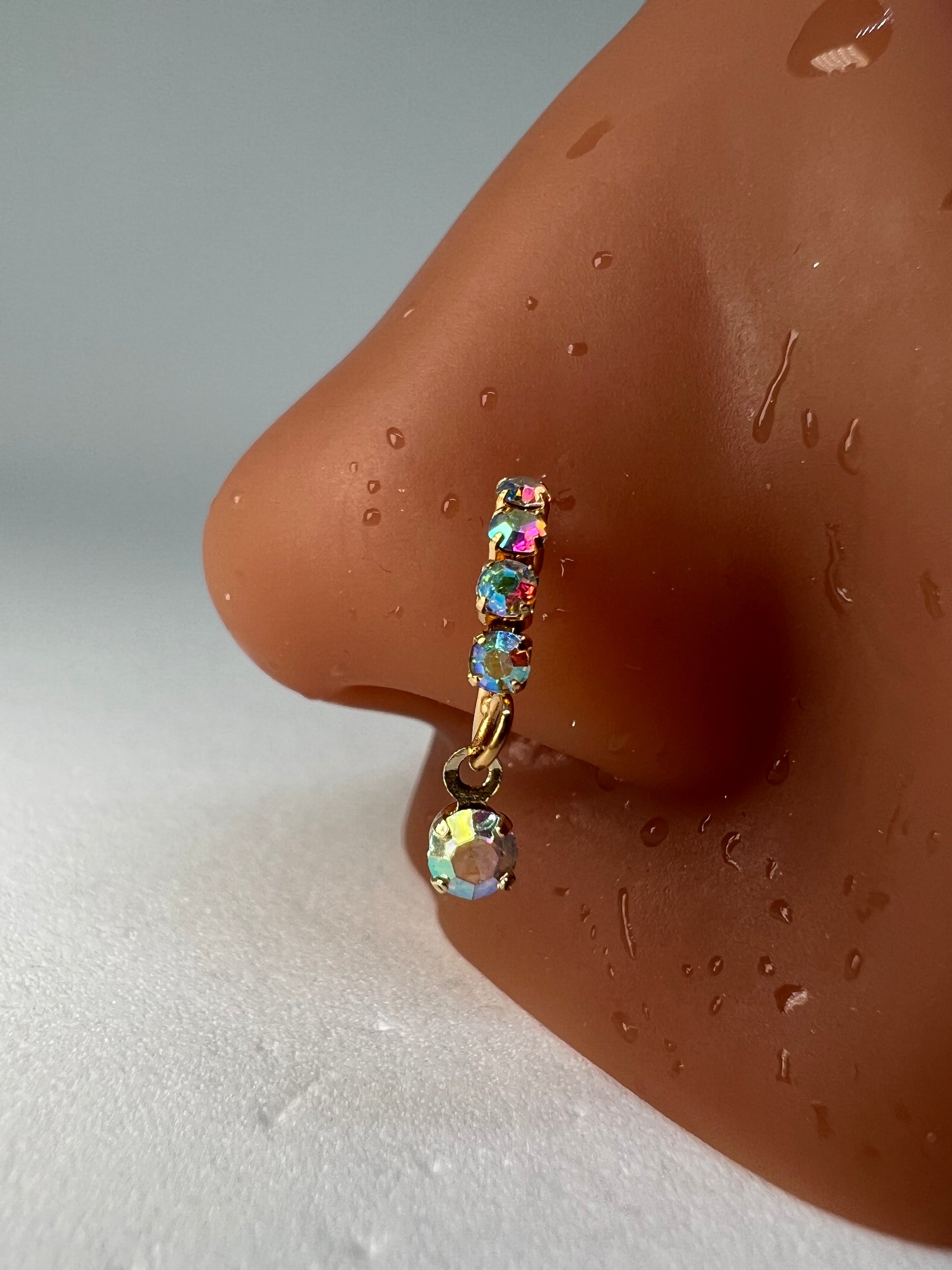 Holographic gem Nose Ring Piercing Jewelry - Allisonswigbox