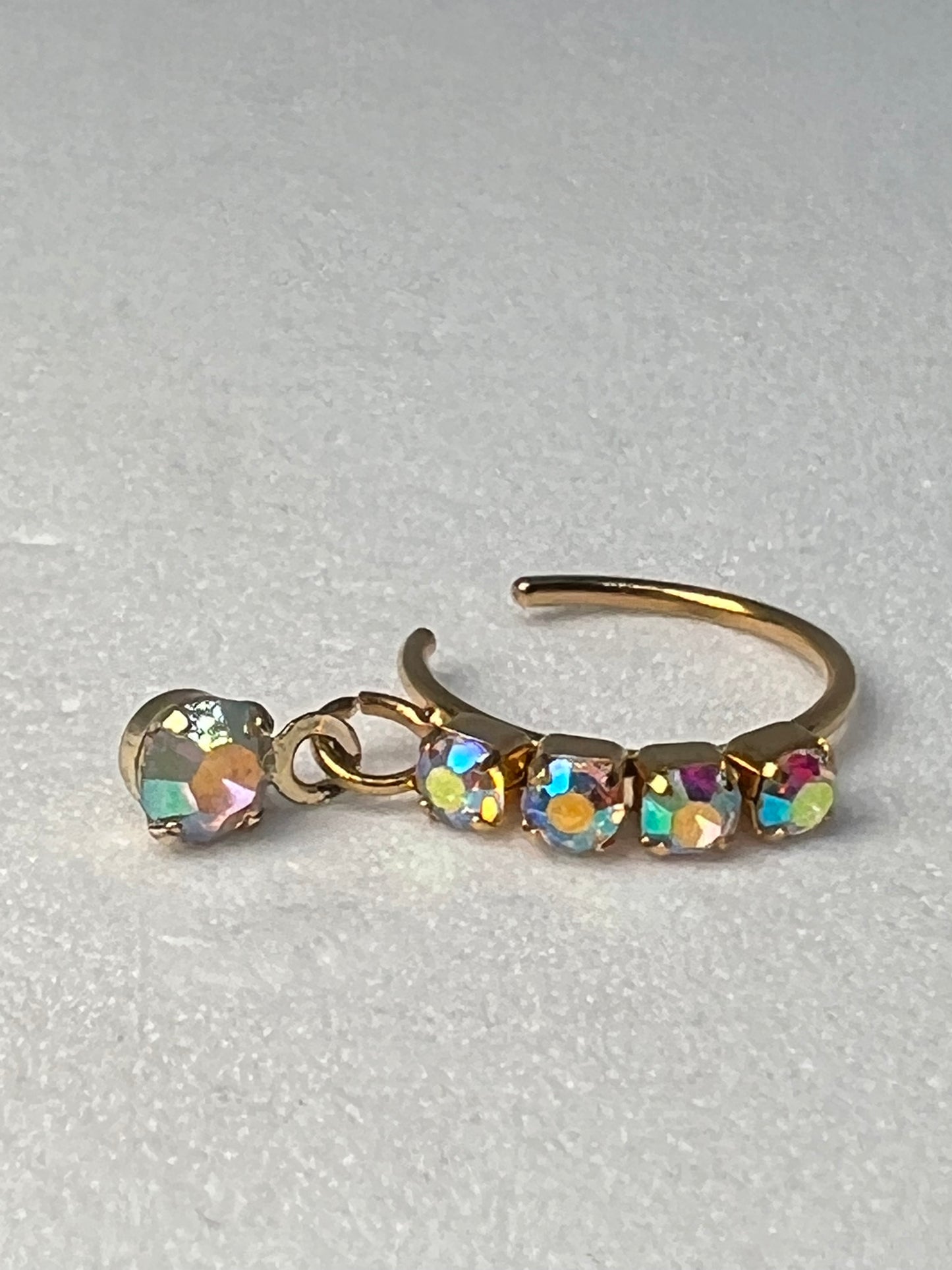 Holographic gem Nose Ring Piercing Jewelry - Allisonswigbox