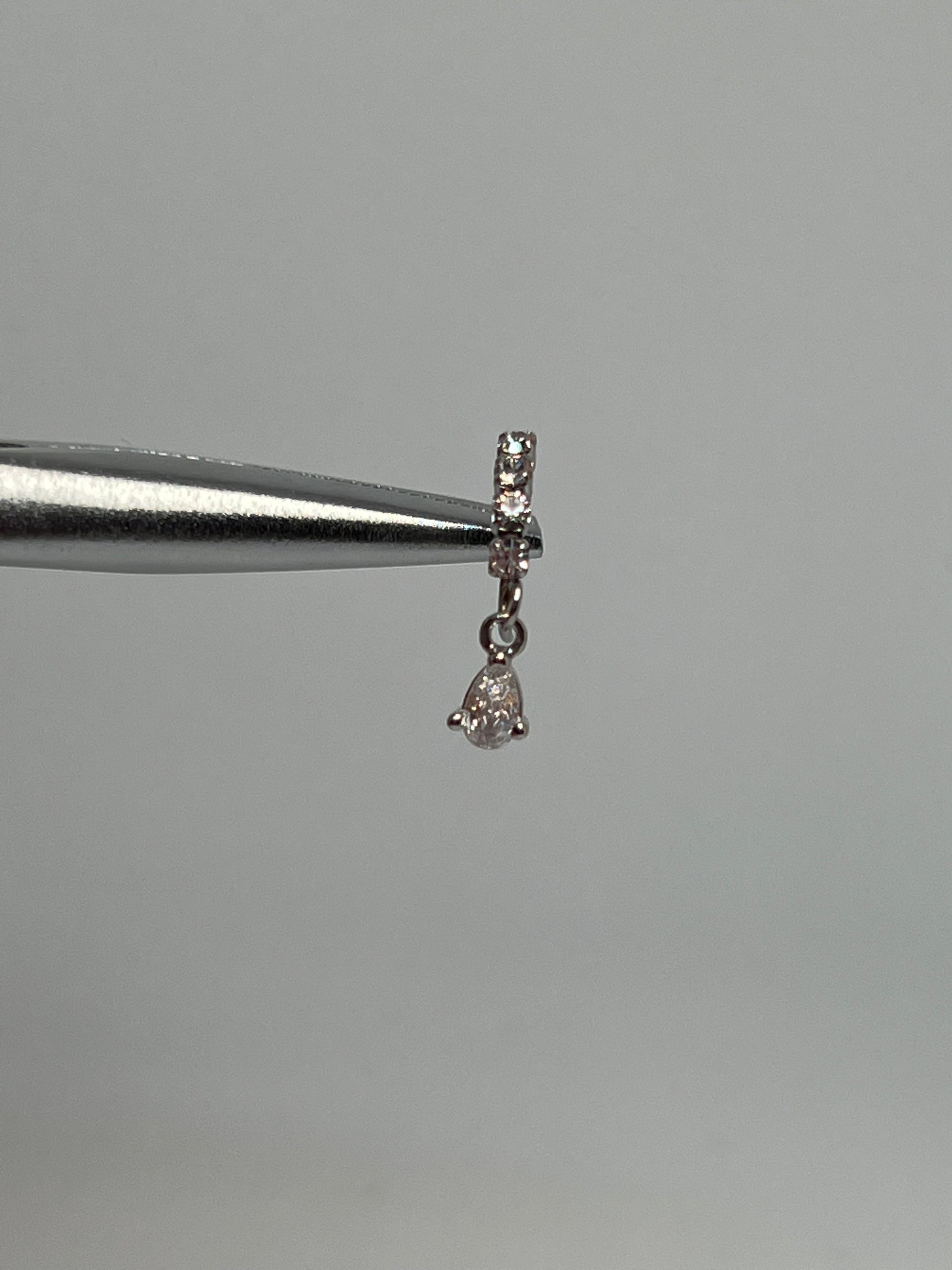 Silver tear drop Nose Ring Piercing Jewelry - Allisonswigbox