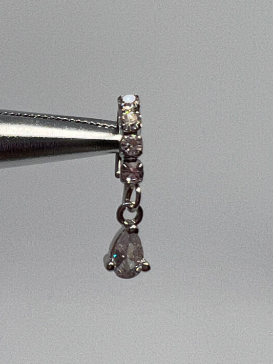 Silver tear drop Nose Ring Piercing Jewelry - Allisonswigbox