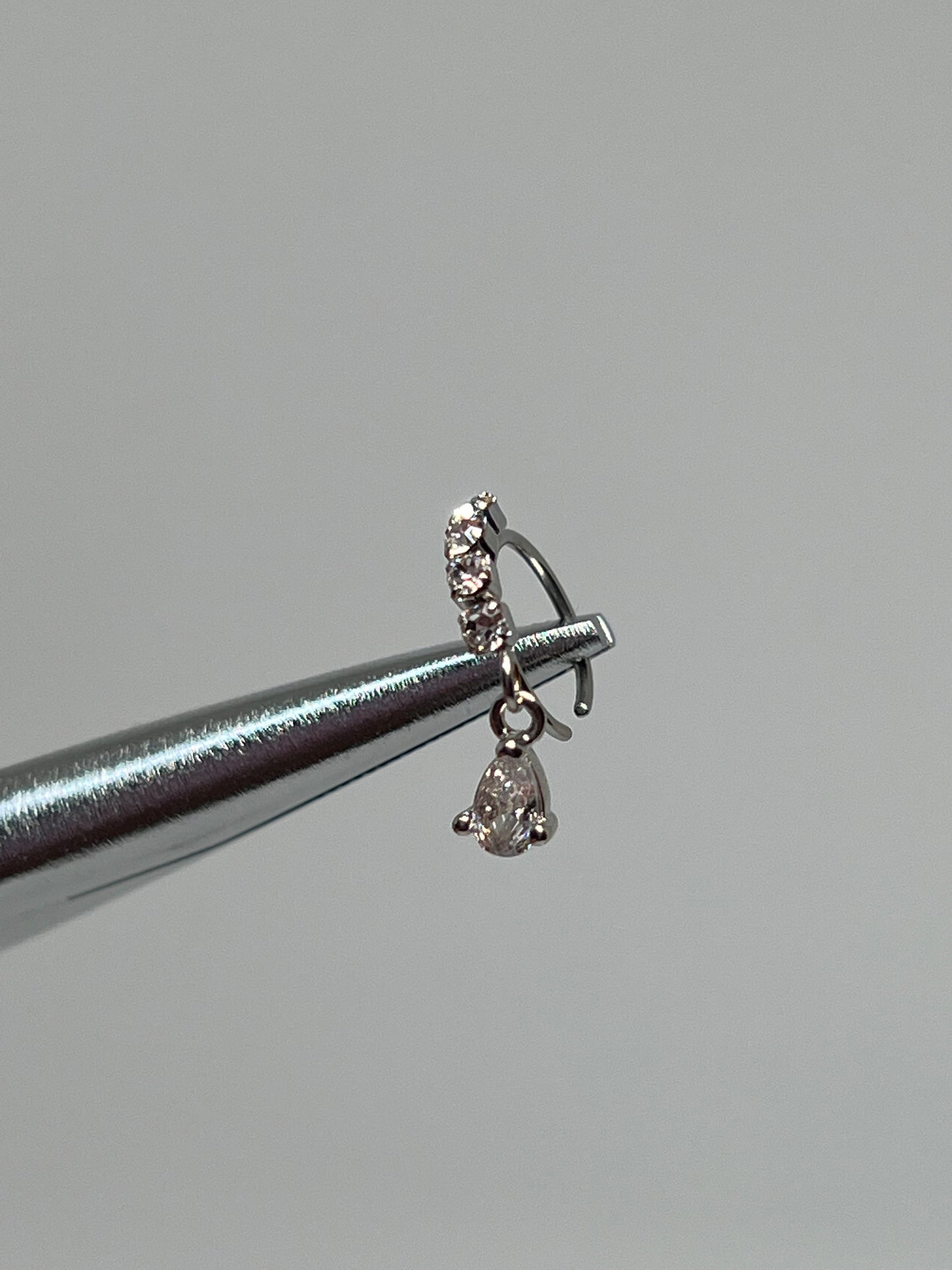 Silver tear drop Nose Ring Piercing Jewelry - Allisonswigbox