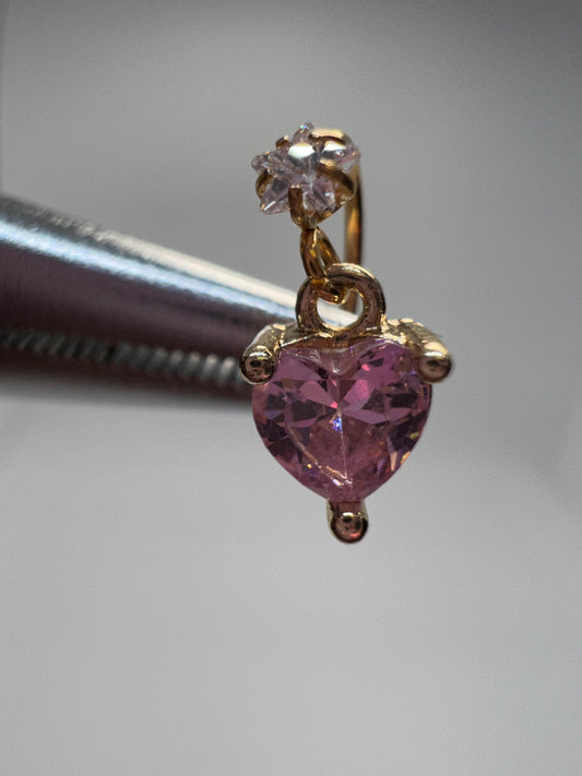 Pink mini heart Nose Ring Piercing Jewelry - Allisonswigbox