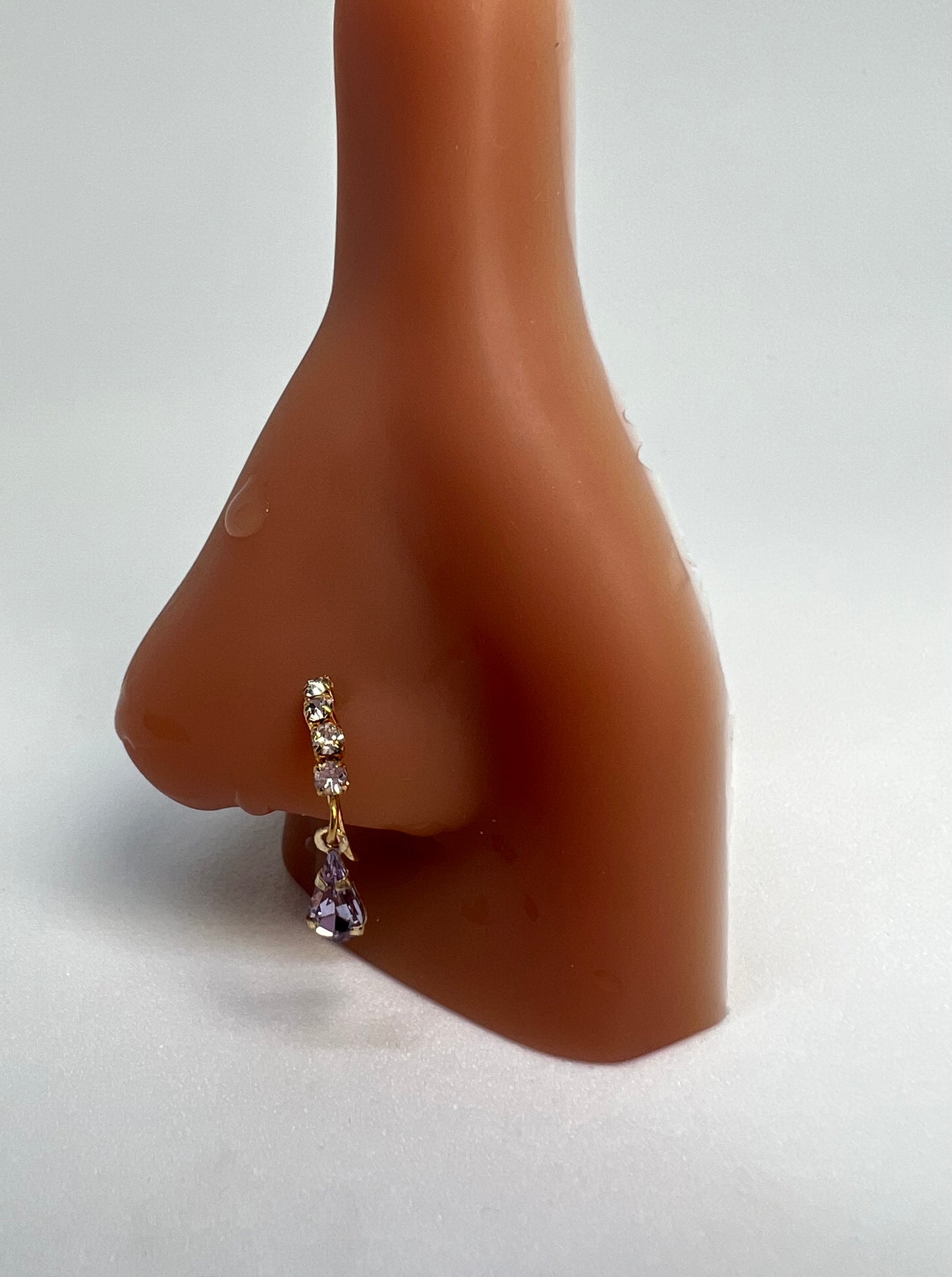 Lilac tear drop Nose Ring Piercing Jewelry - Allisonswigbox