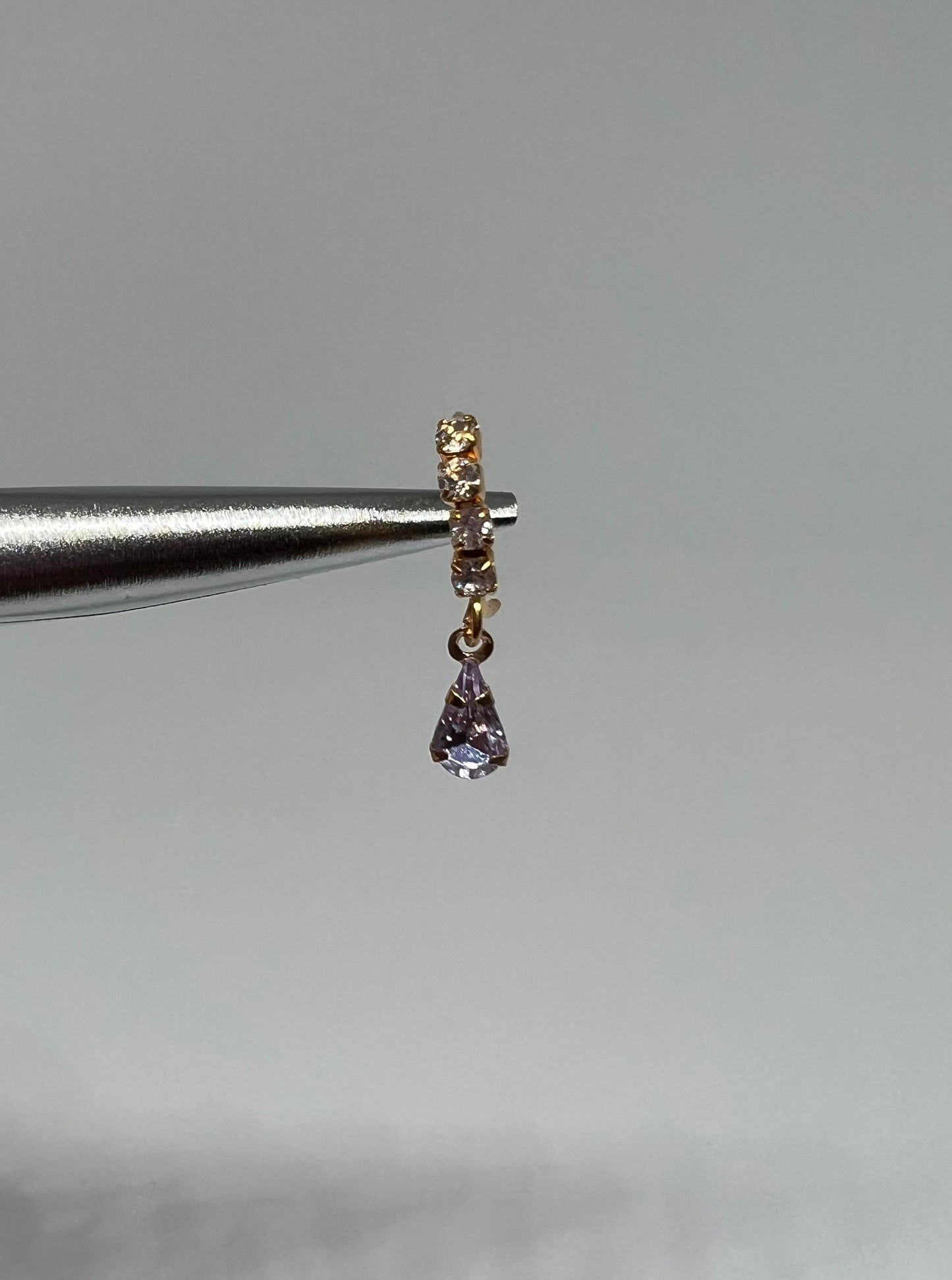 Lilac tear drop Nose Ring Piercing Jewelry - Allisonswigbox