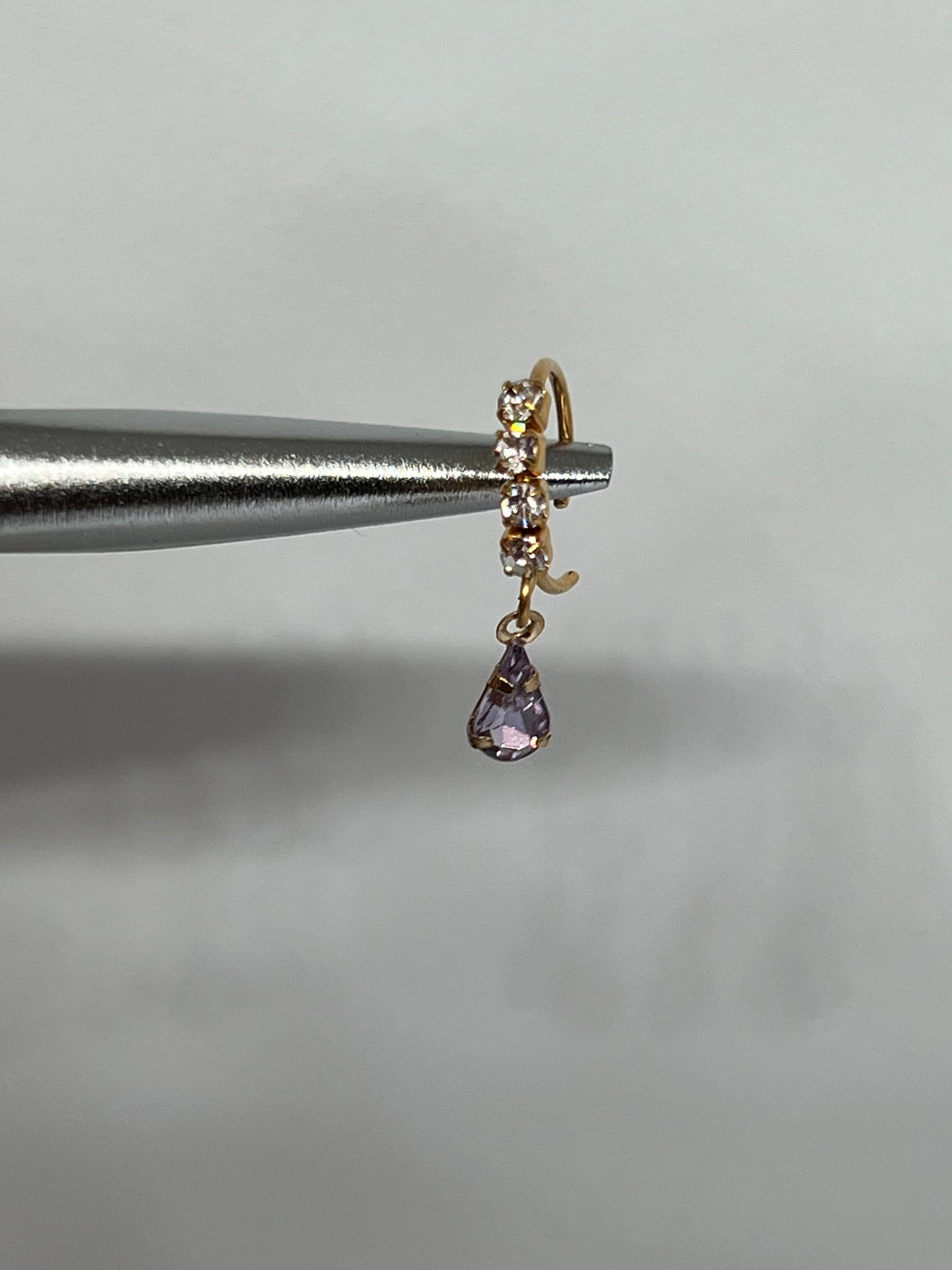 Lilac tear drop Nose Ring Piercing Jewelry - Allisonswigbox