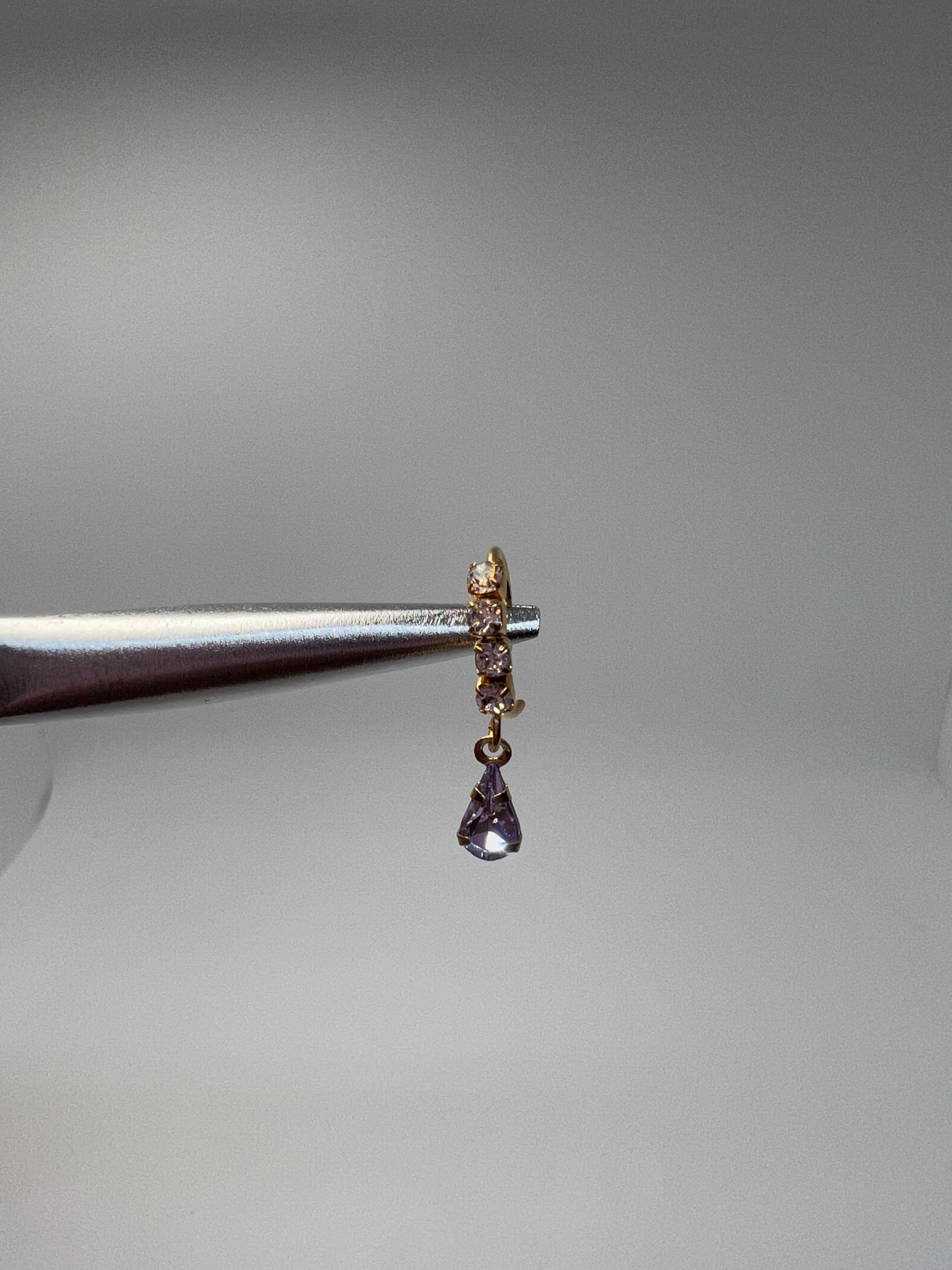 Lilac tear drop Nose Ring Piercing Jewelry - Allisonswigbox