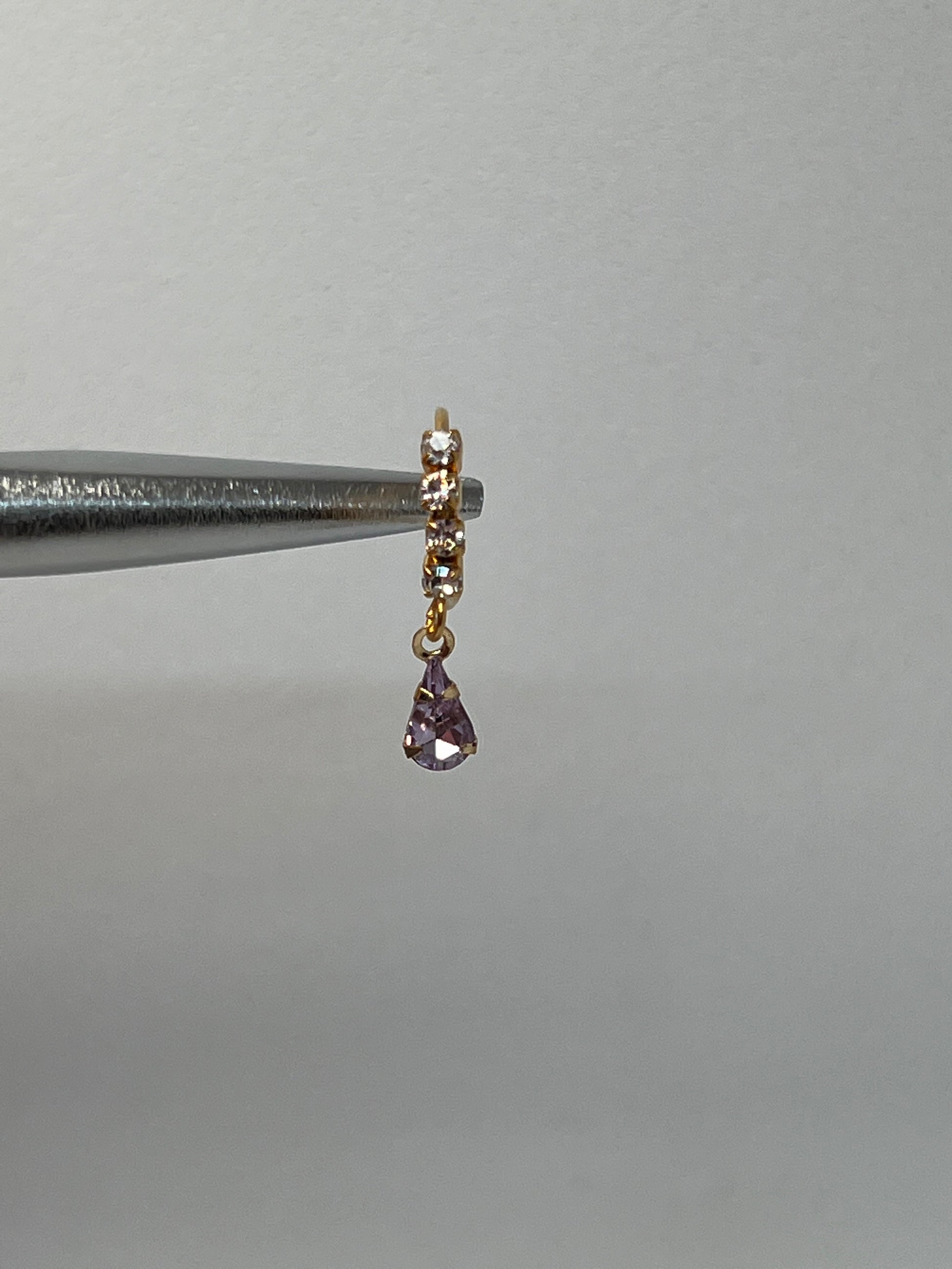 Lilac tear drop Nose Ring Piercing Jewelry - Allisonswigbox