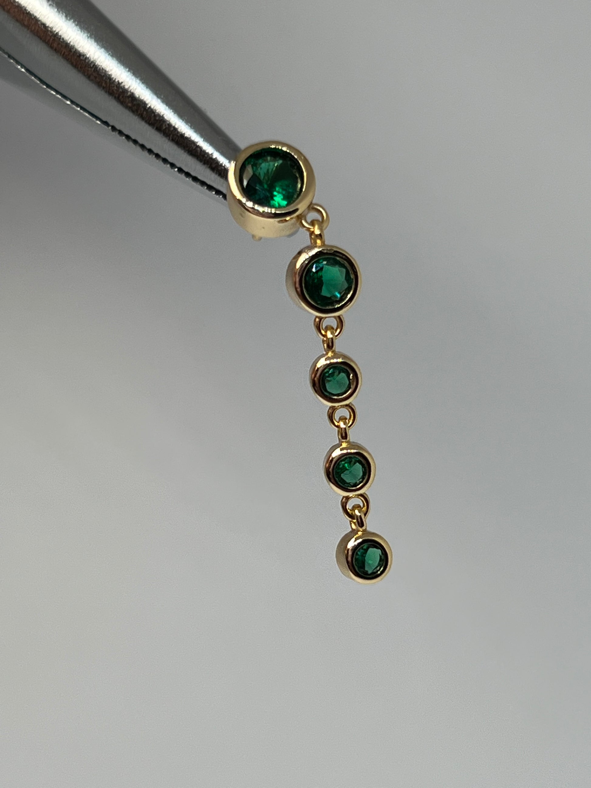 Emerald Poseidon Nose Stud Piercing Jewelry - Allisonswigbox