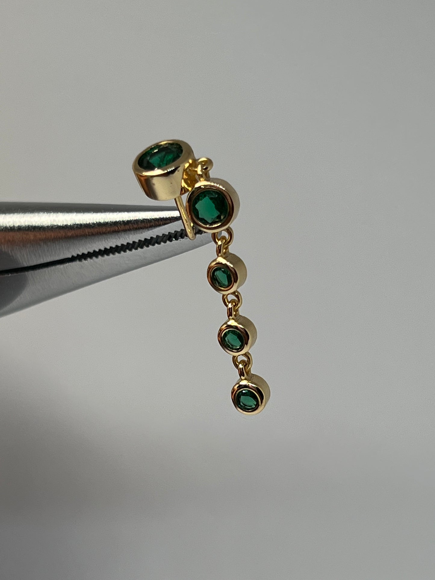 Emerald Poseidon Nose Stud Piercing Jewelry - Allisonswigbox