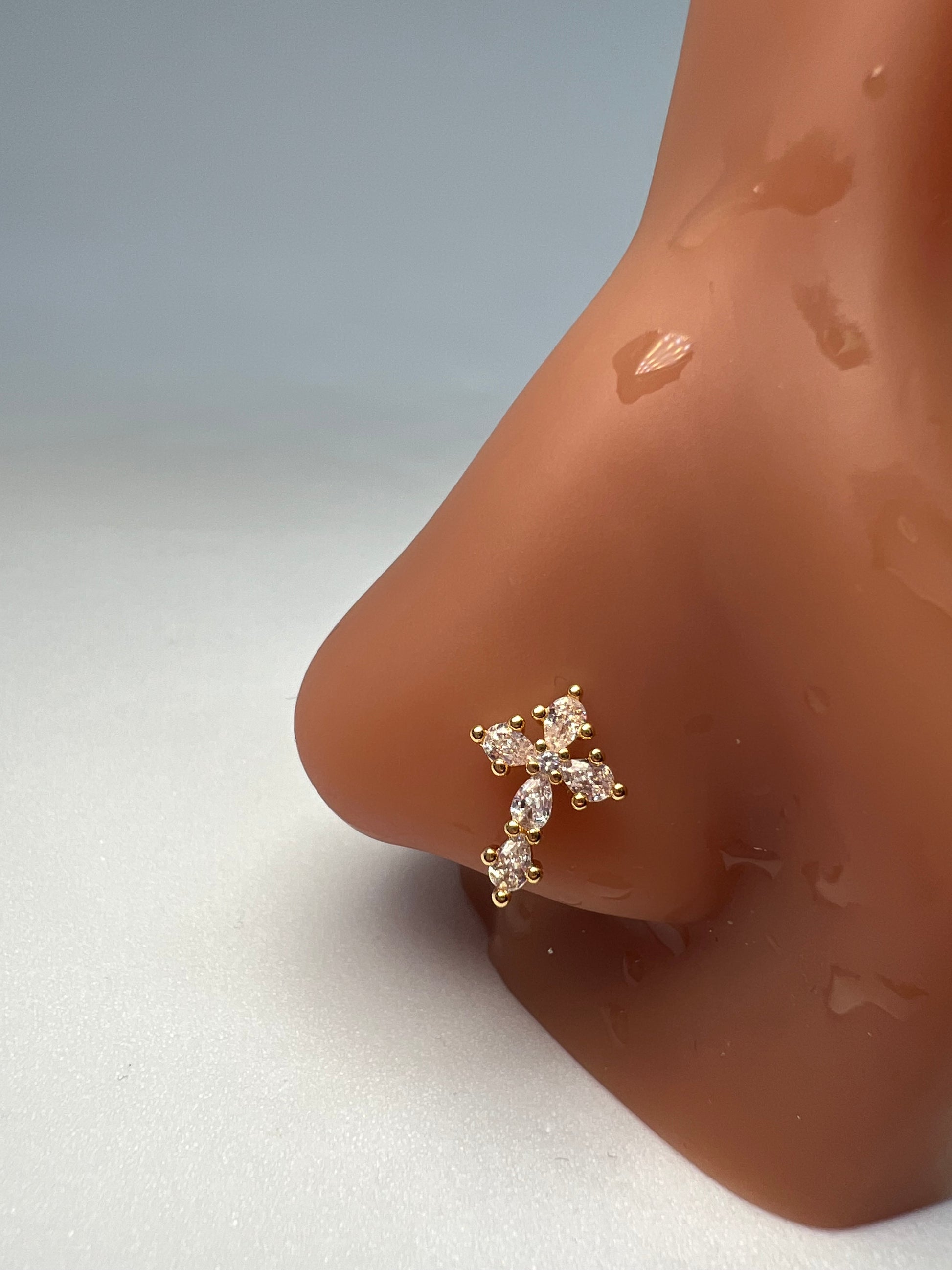 Chaos Cross Nose stud Piercing Jewelry - Allisonswigbox