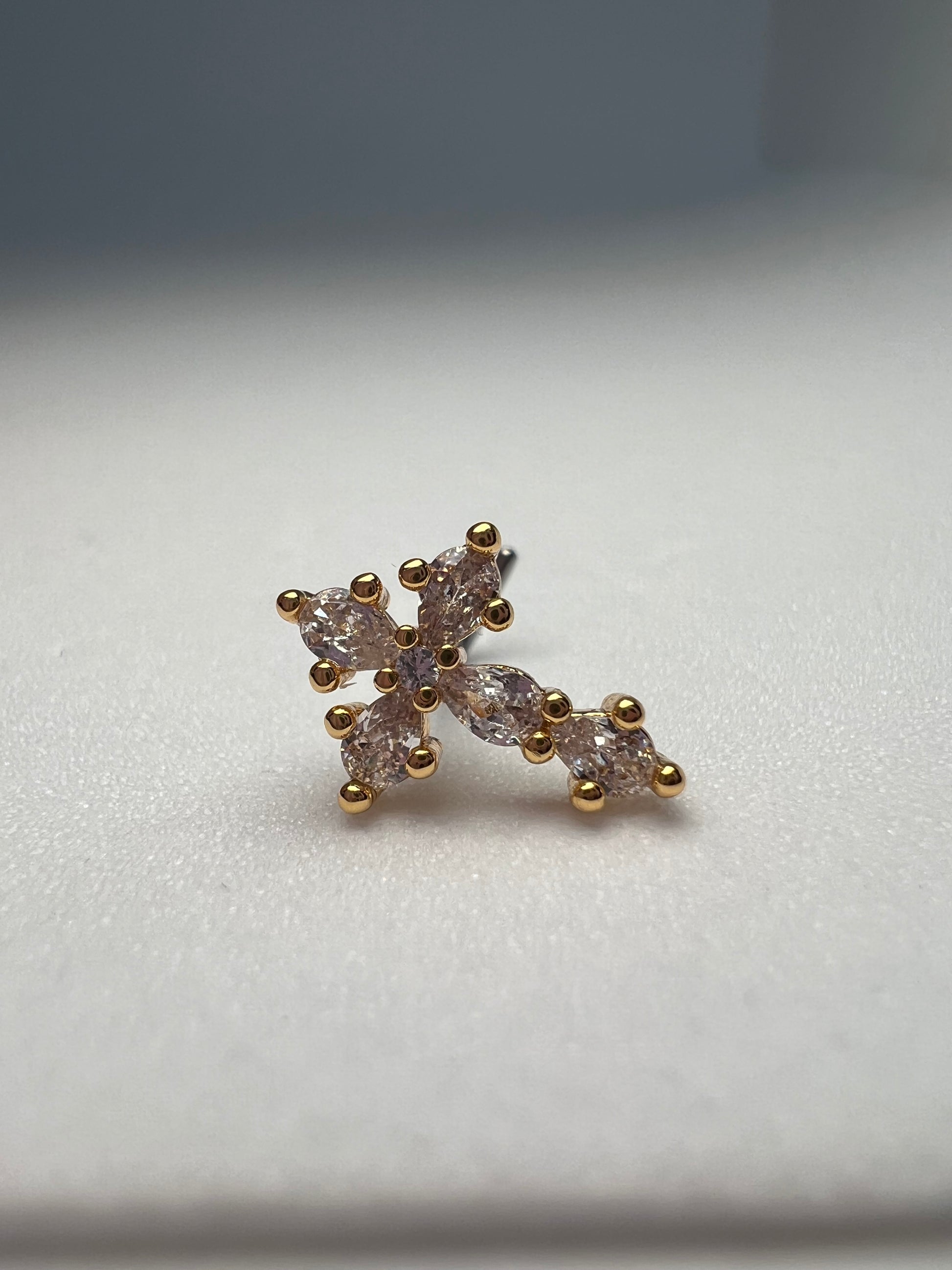 Chaos Cross Nose stud Piercing Jewelry - Allisonswigbox