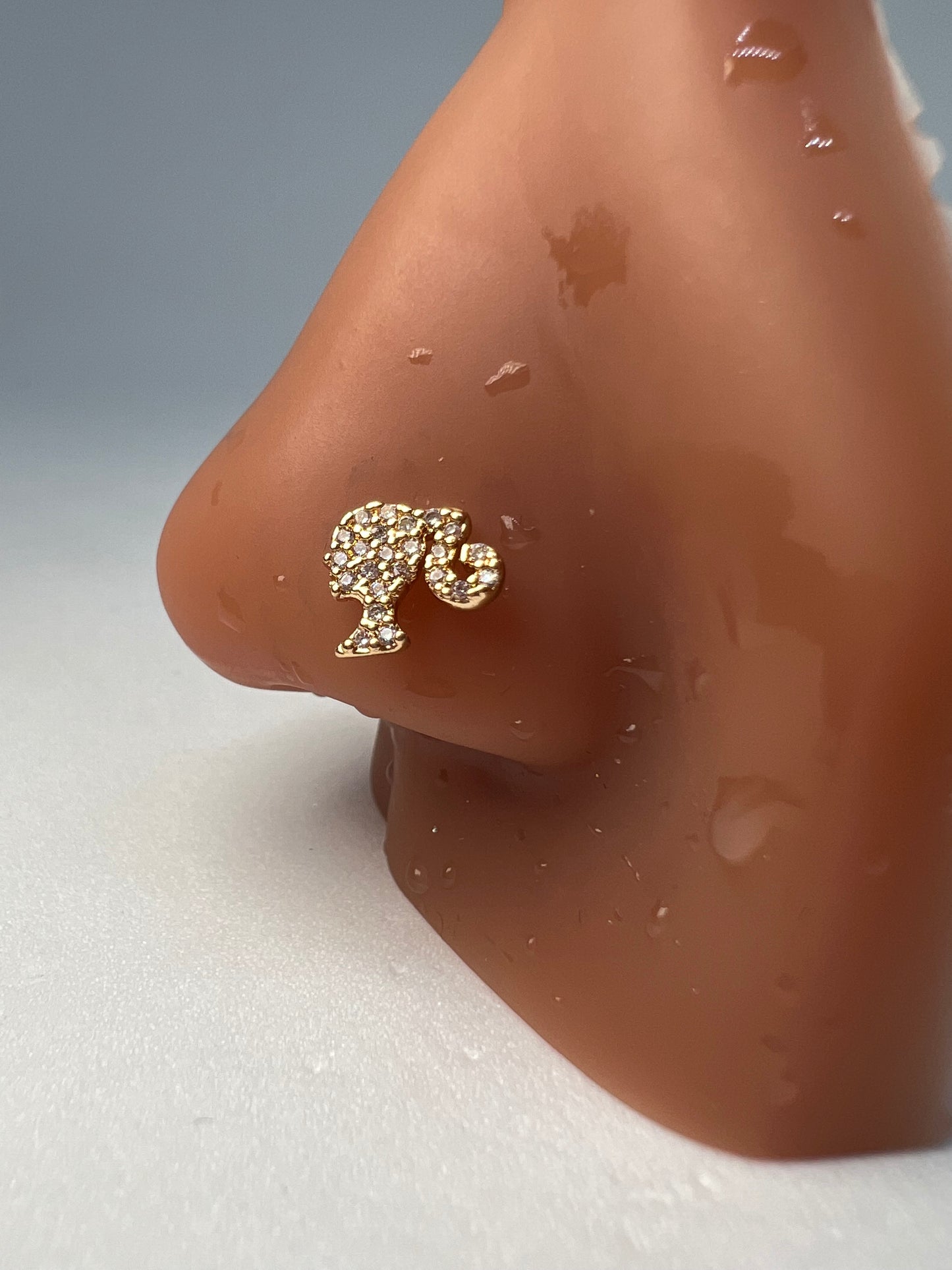 Barbie head Nose stud Piercing Jewelry - Allisonswigbox