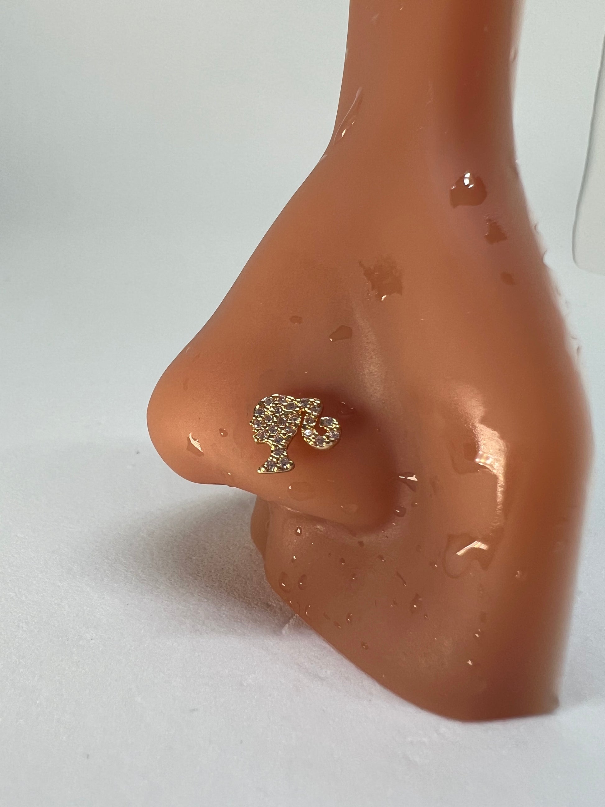 Barbie head Nose stud Piercing Jewelry - Allisonswigbox