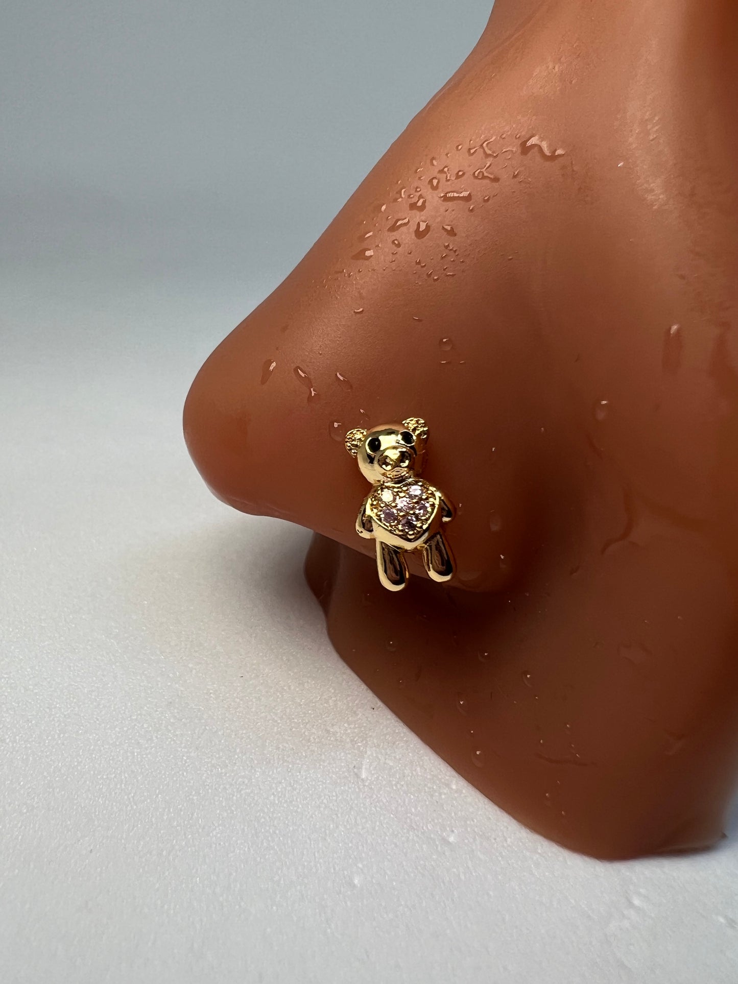 Teddy Nose Stud Piercing Jewellery - Allisonswigbox