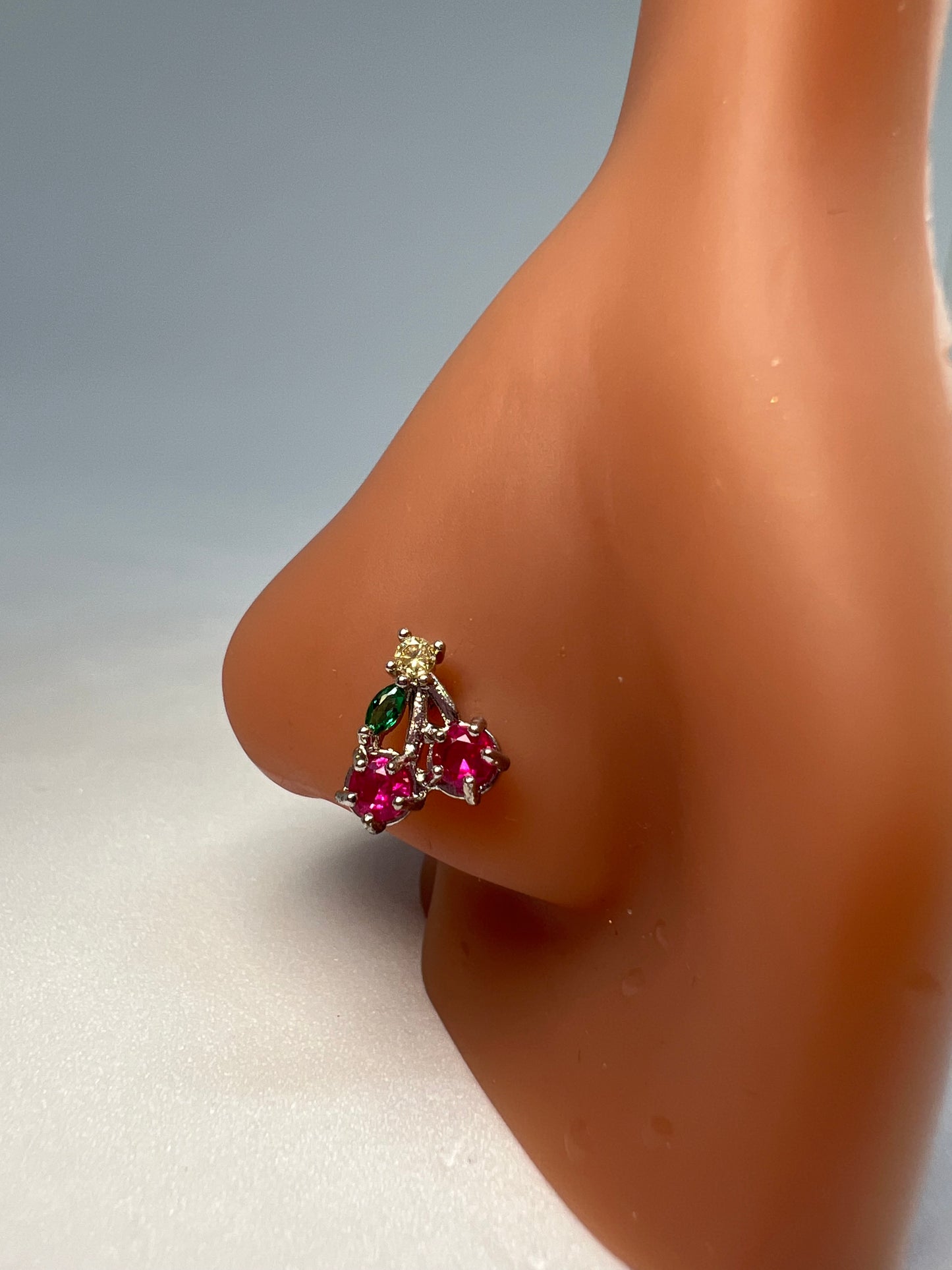 Cherry Nose Stud Piercing Jewellery - Allisonswigbox