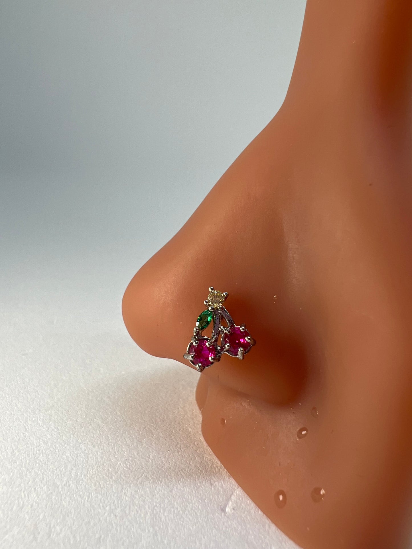 Cherry Nose Stud Piercing Jewellery - Allisonswigbox