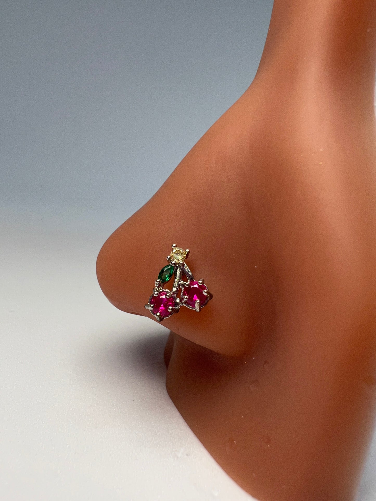 Cherry Nose Stud Piercing Jewellery - Allisonswigbox