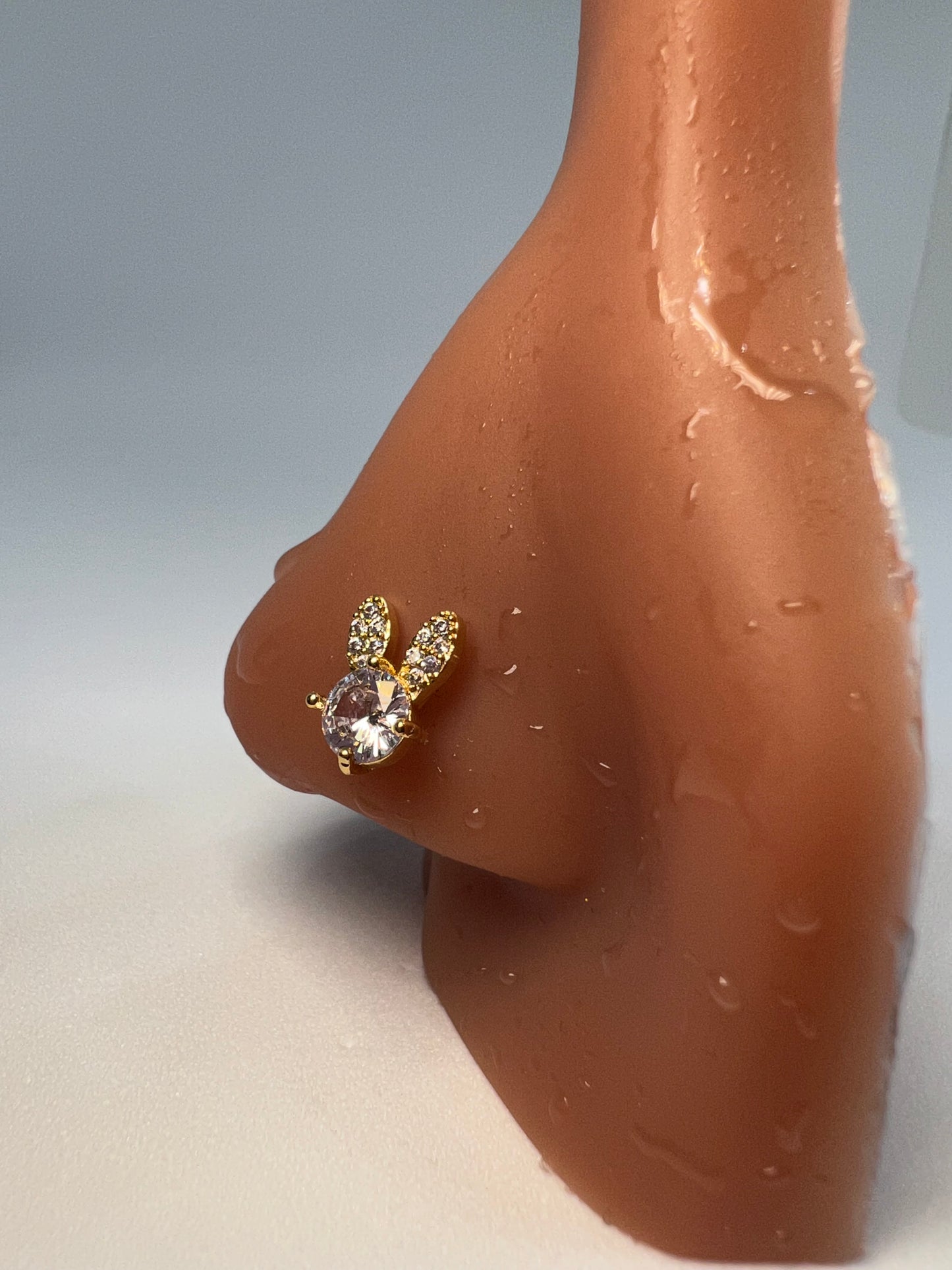 Bunny Head Nose Stud Piercing Jewellery - Allisonswigbox