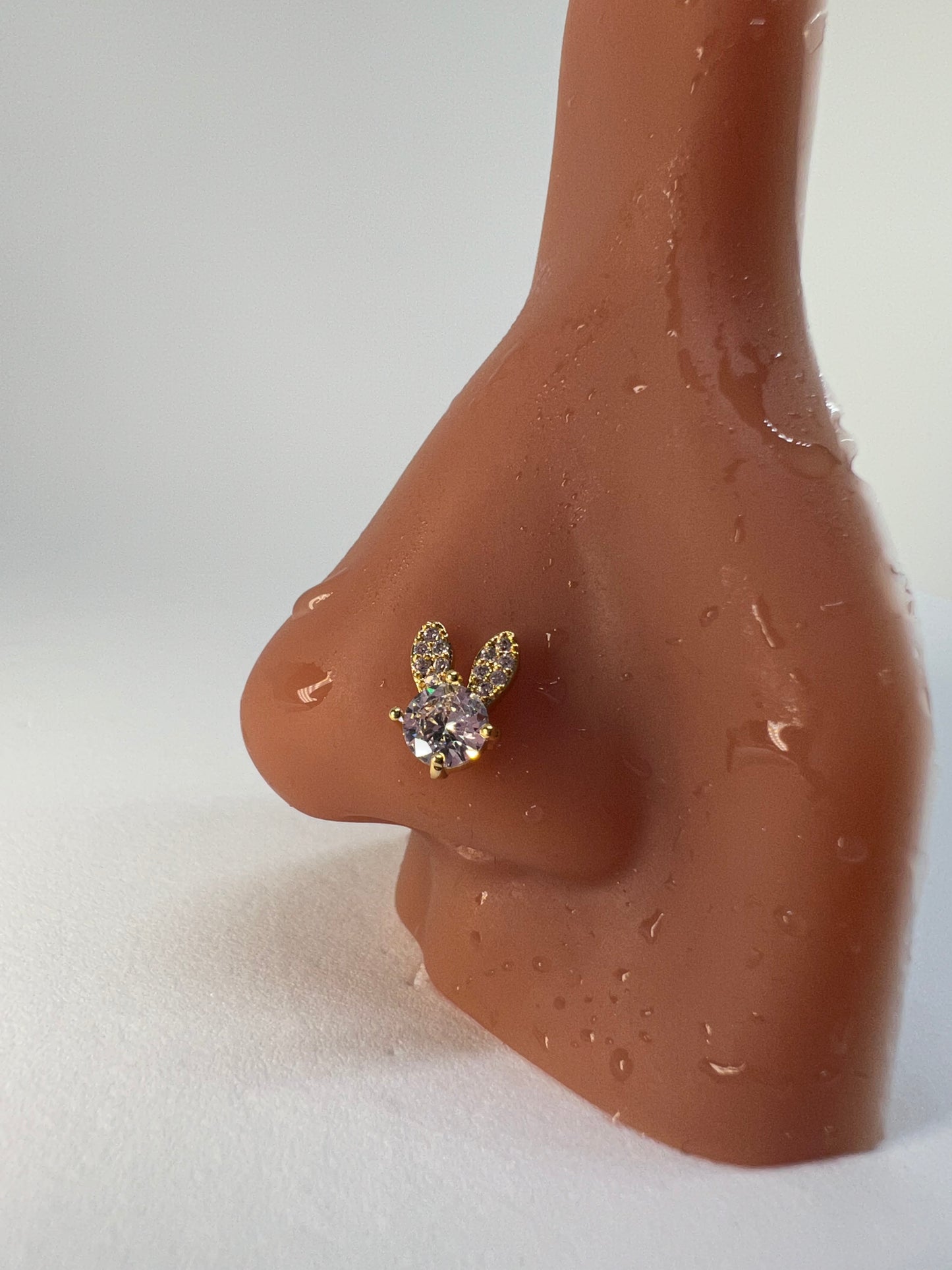 Bunny Head Nose Stud Piercing Jewellery - Allisonswigbox