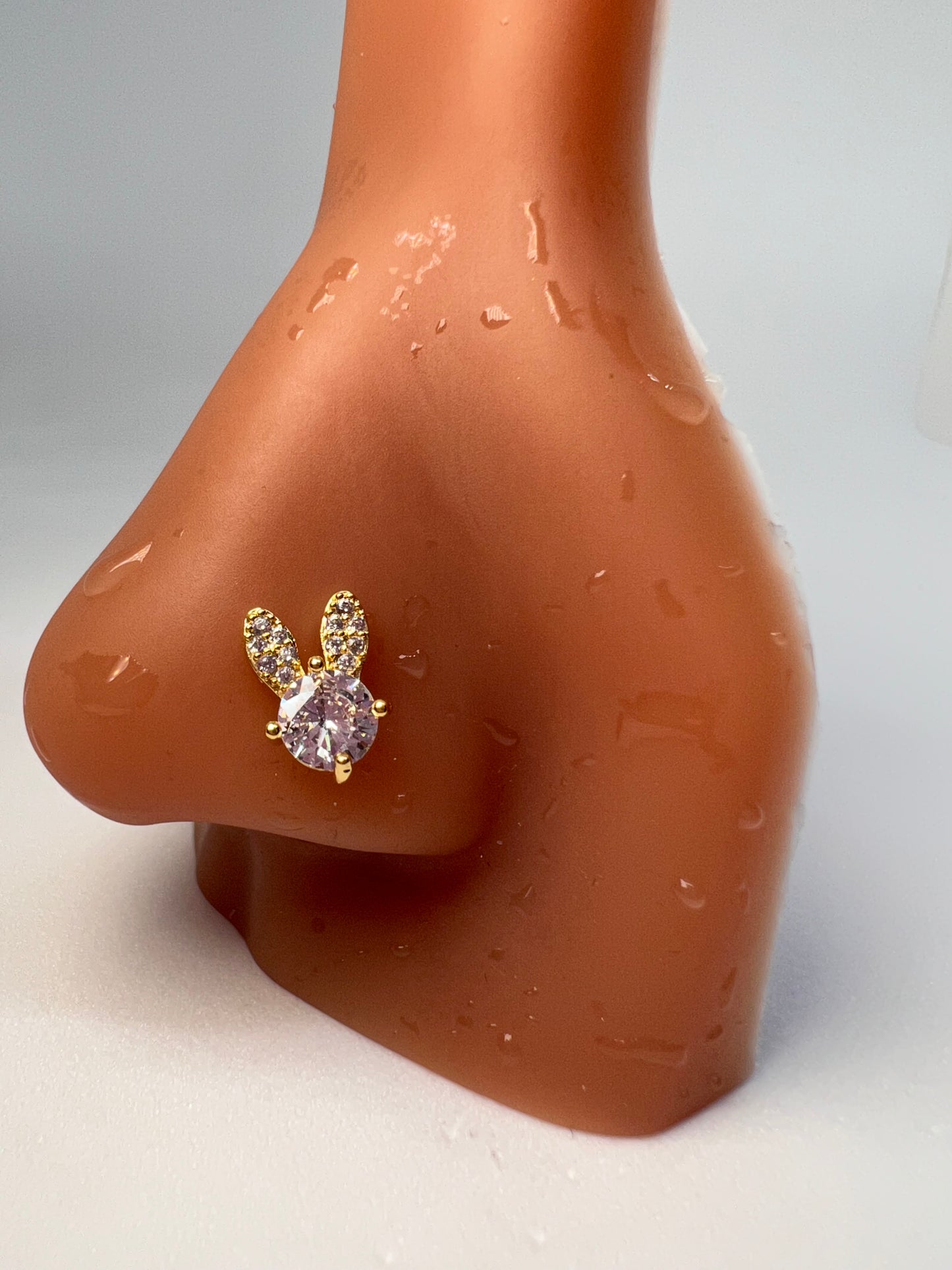 Bunny Head Nose Stud Piercing Jewellery - Allisonswigbox