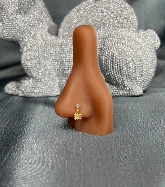 Golden Cross nose stud Piercing Jewellery