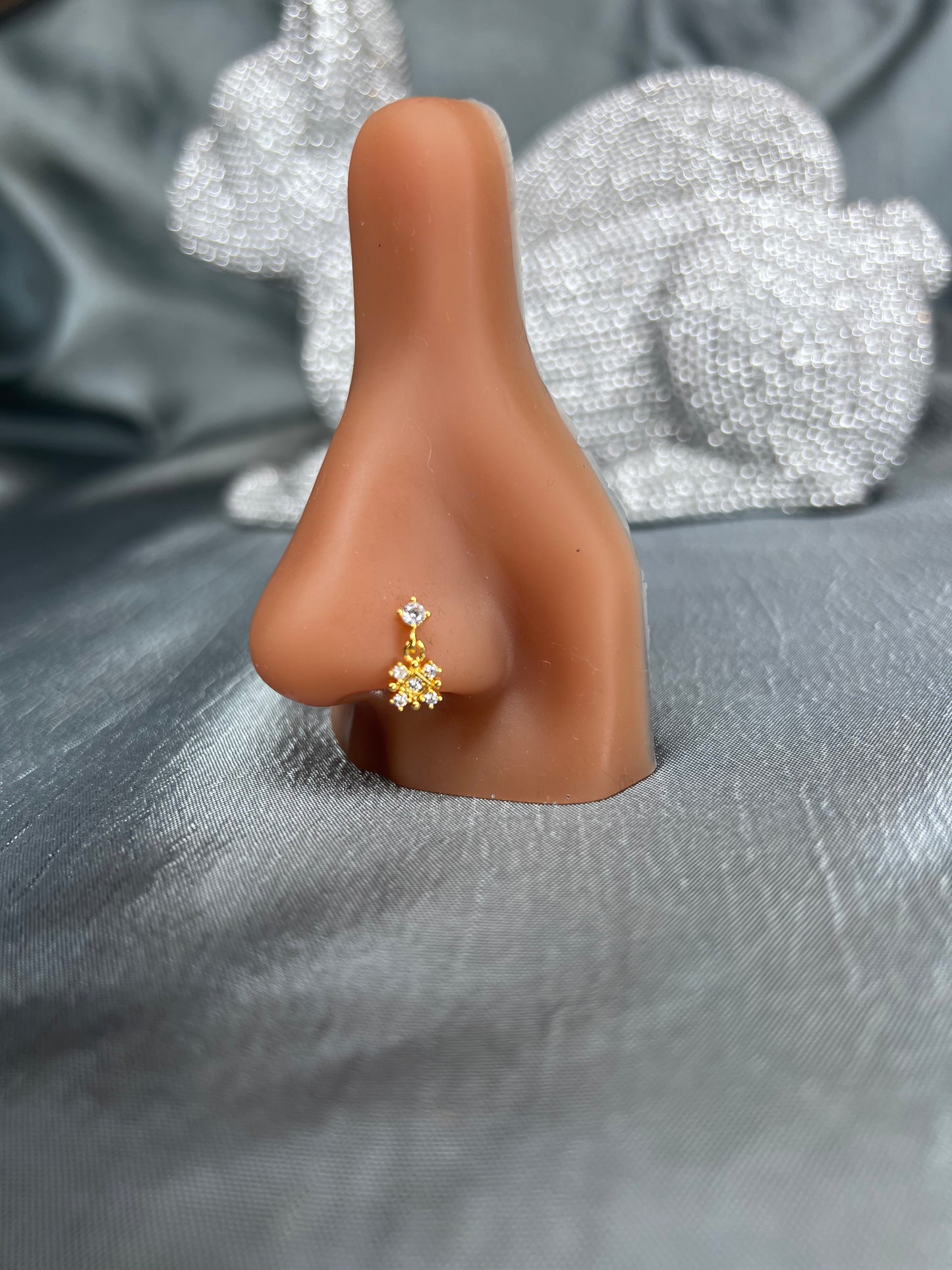 Golden Cross nose stud Piercing Jewellery